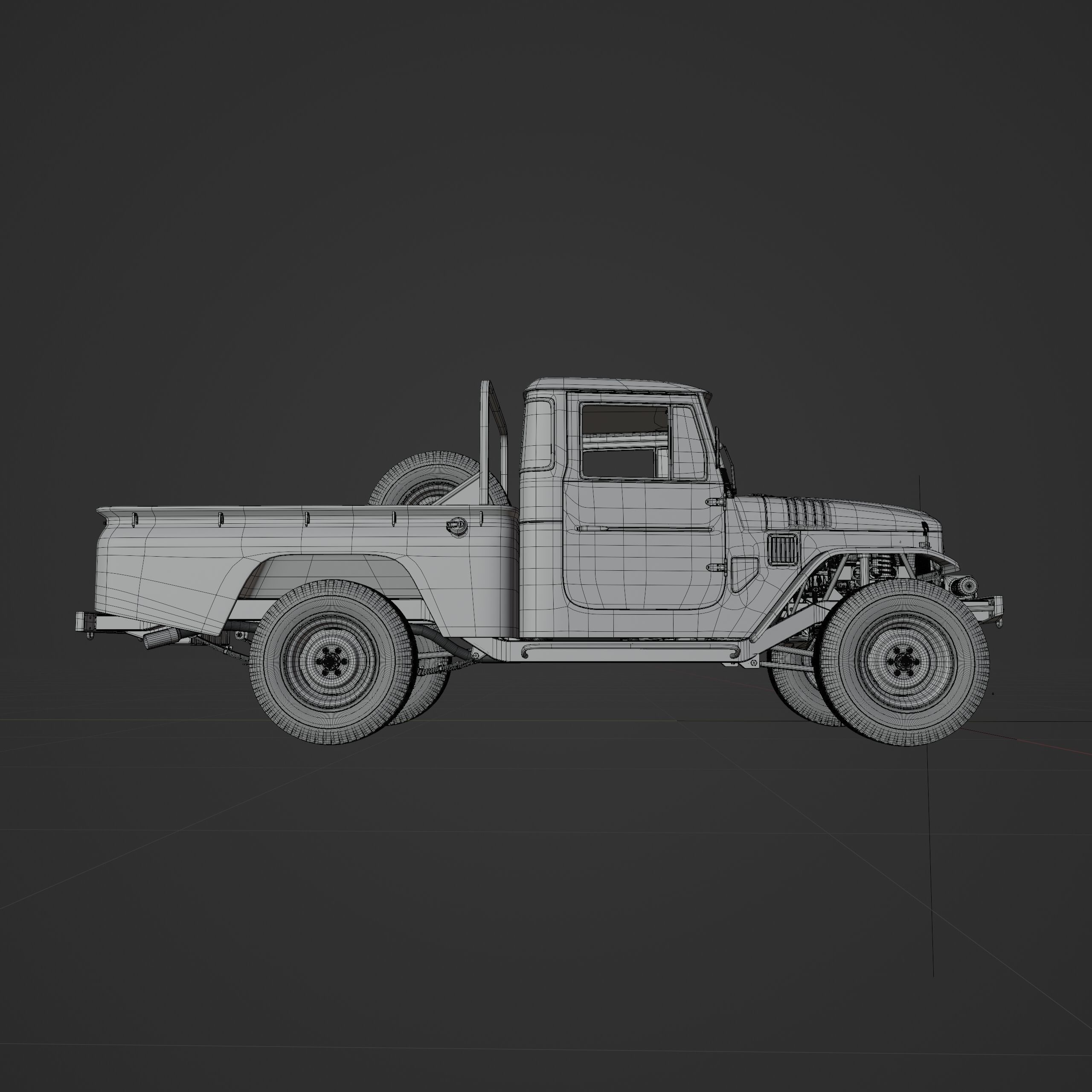 Toyota FJ45 Restomod Vintage Style 3D model_24