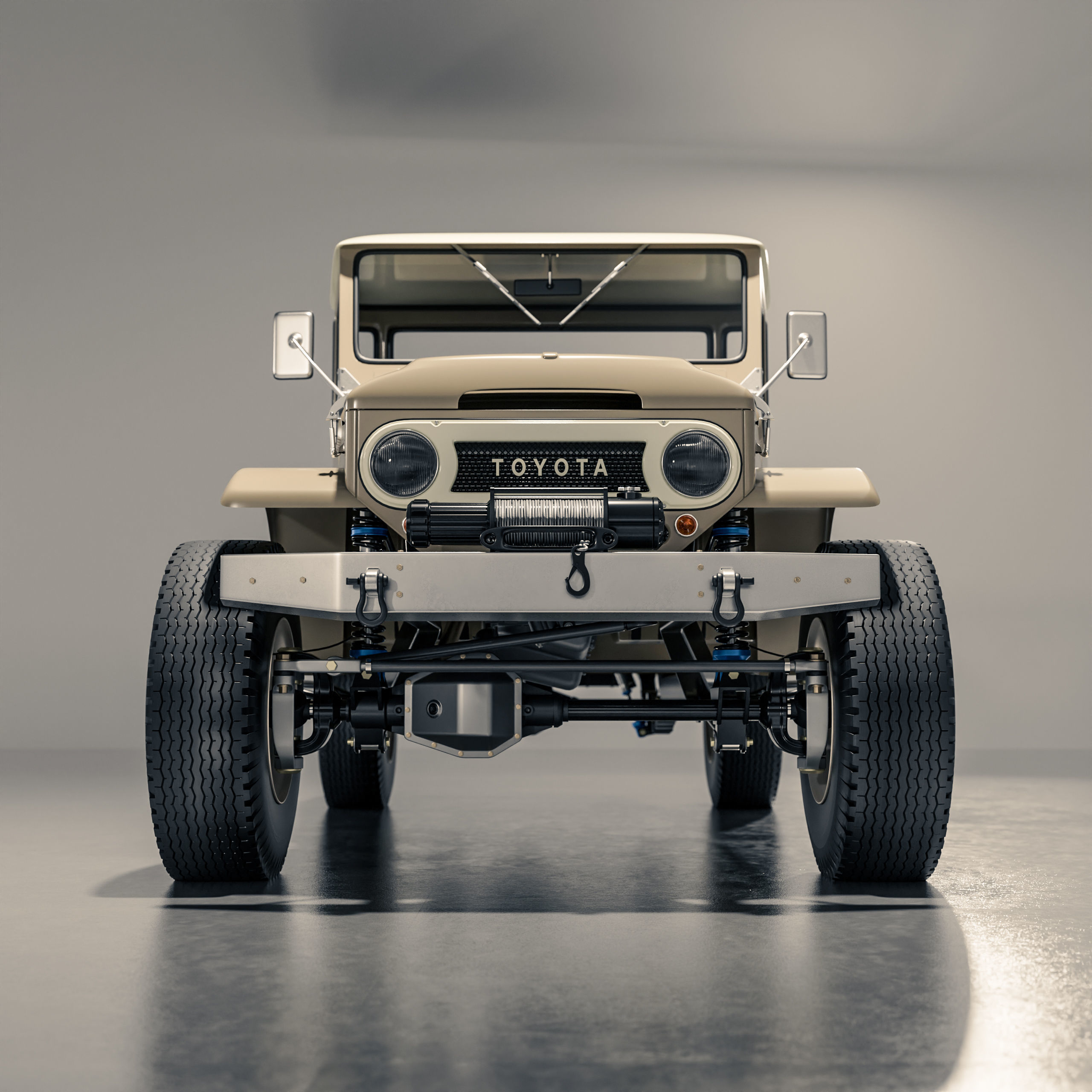 Toyota FJ45 Restomod Vintage Style 3D model_3