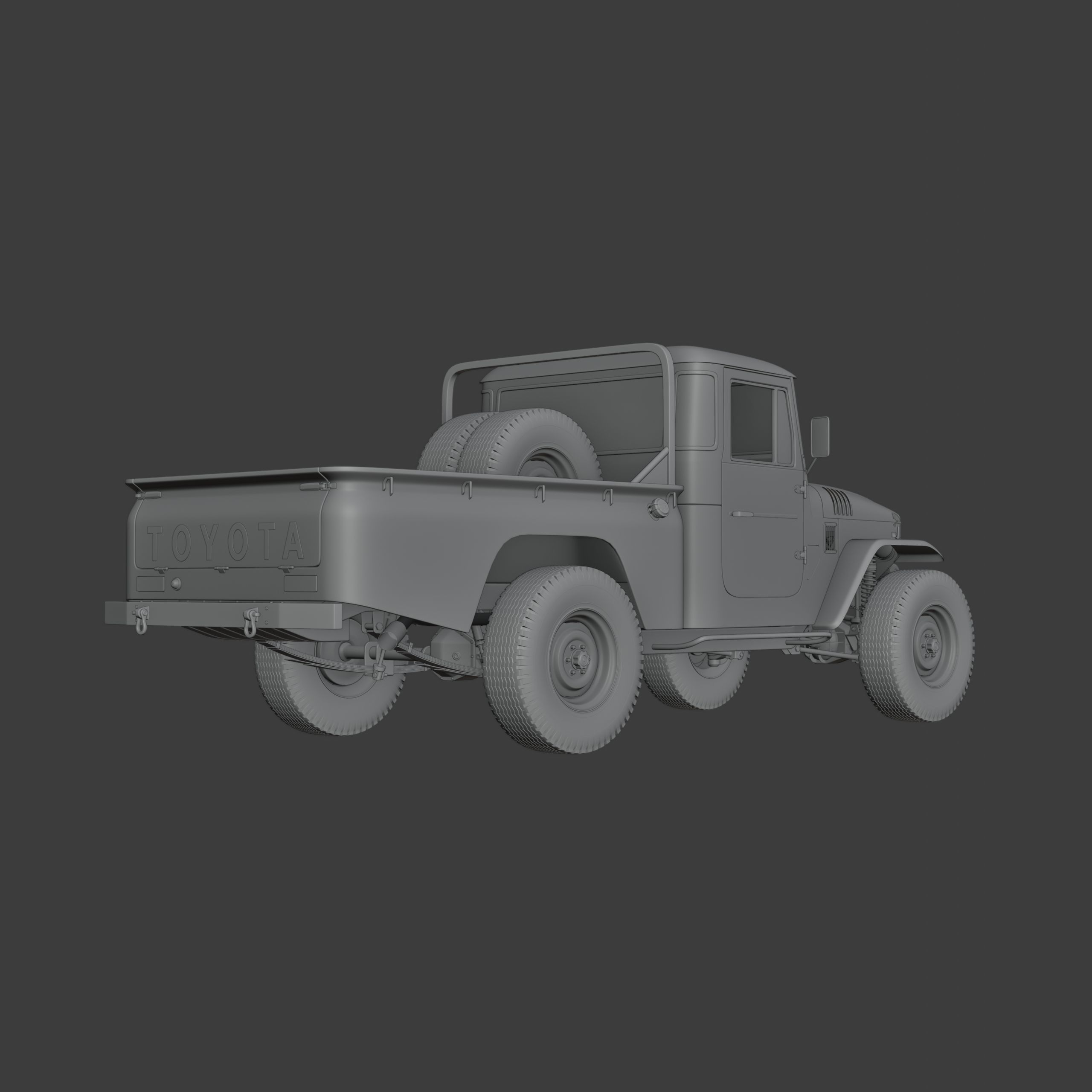 Toyota FJ45 Restomod Vintage Style 3D model_11