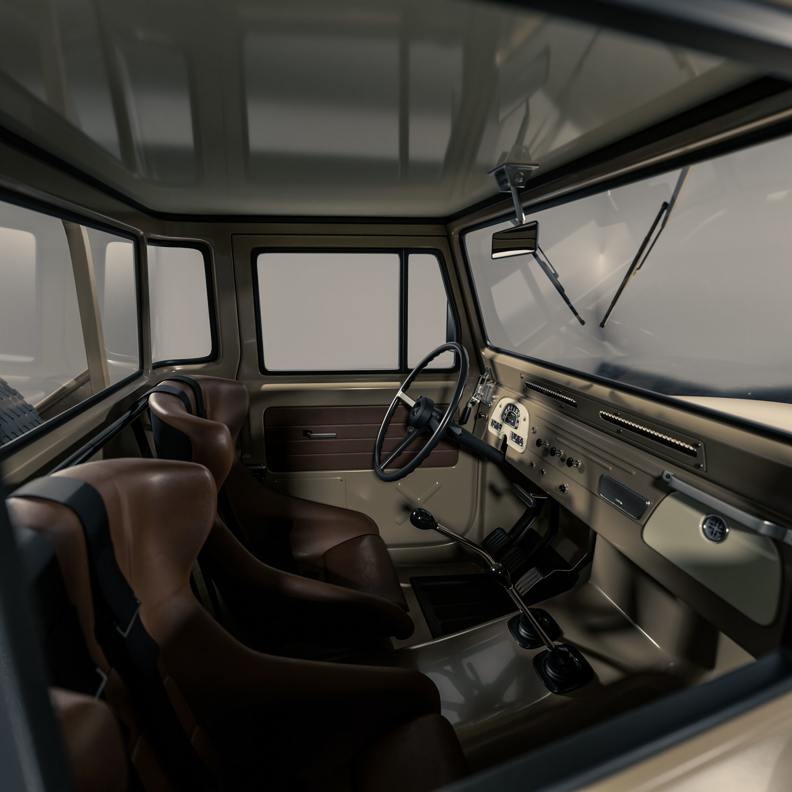 Toyota FJ45 Restomod Vintage Style 3D model_9