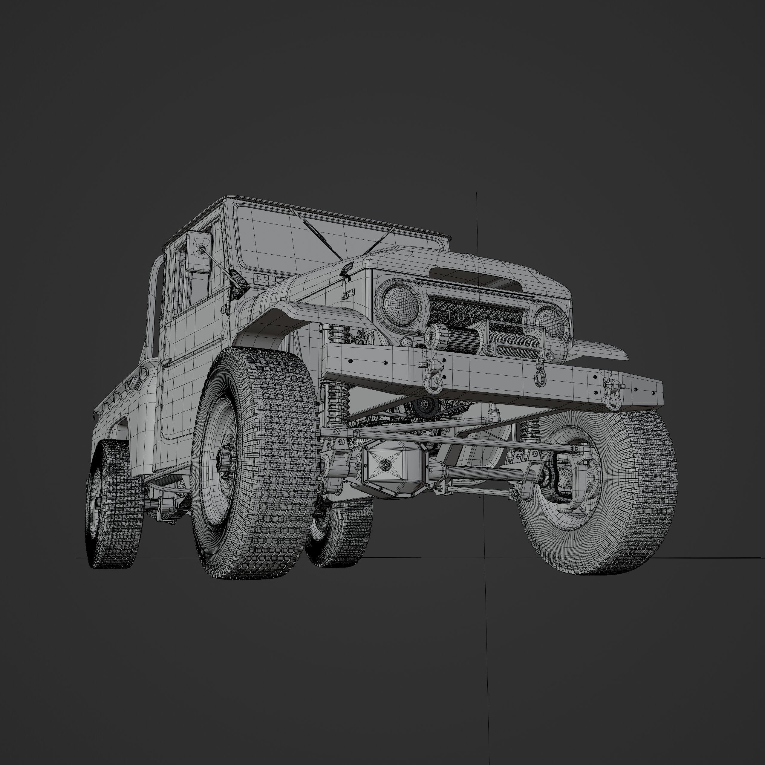 Toyota FJ45 Restomod Vintage Style 3D model_28