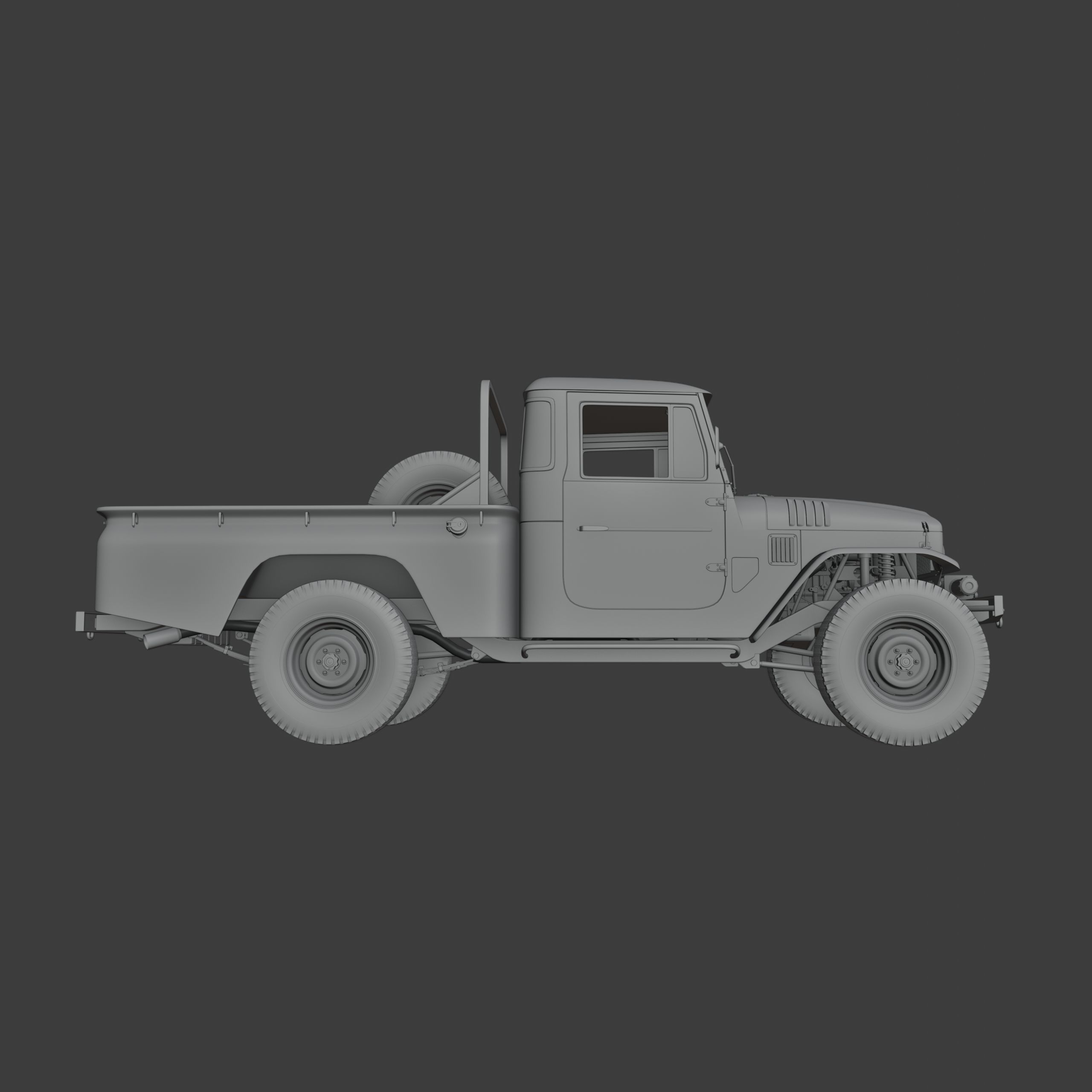 Toyota FJ45 Restomod Vintage Style 3D model_12