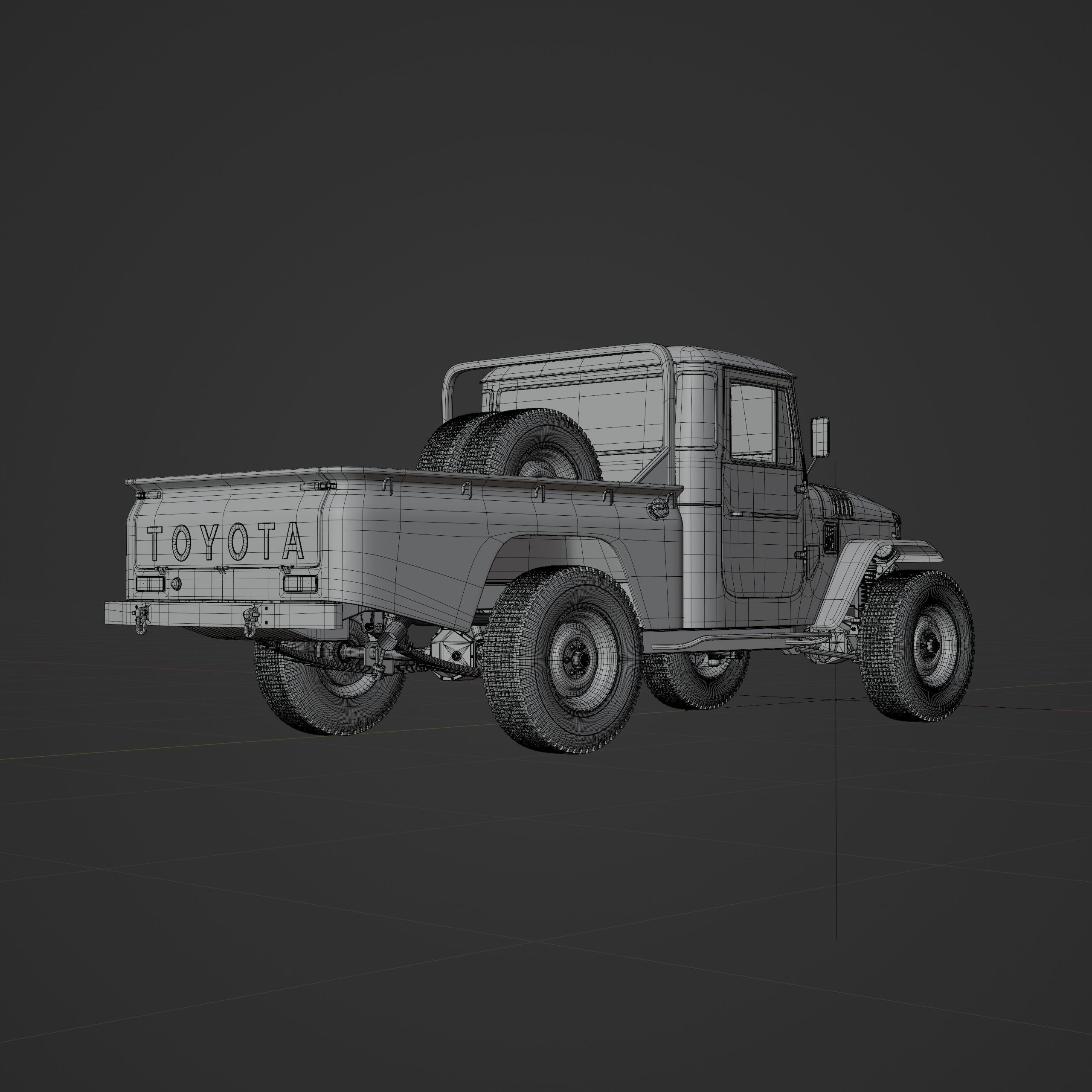 Toyota FJ45 Restomod Vintage Style 3D model_23