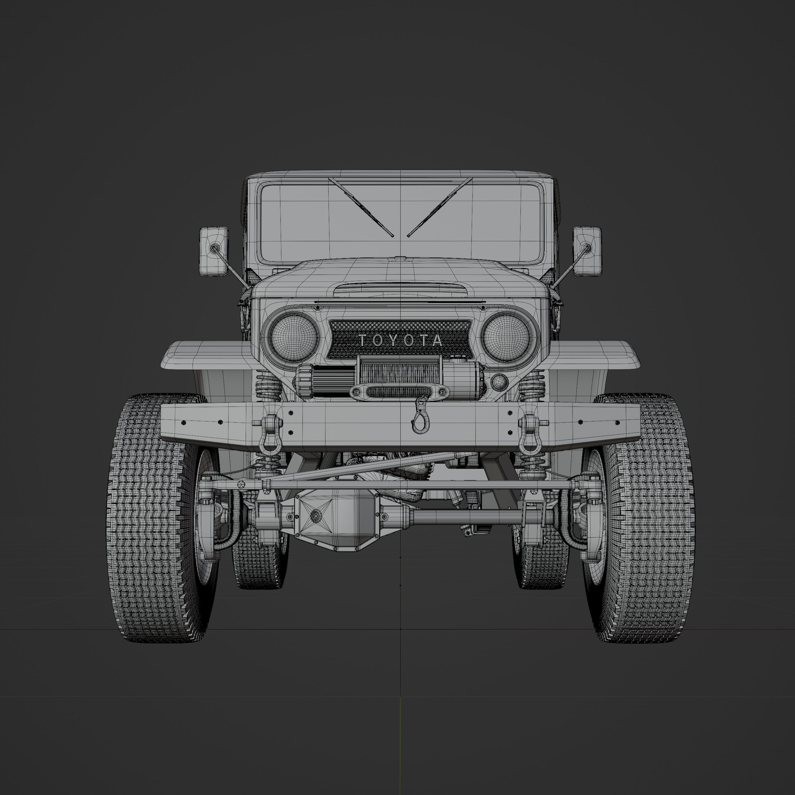 Toyota FJ45 Restomod Vintage Style 3D model_25