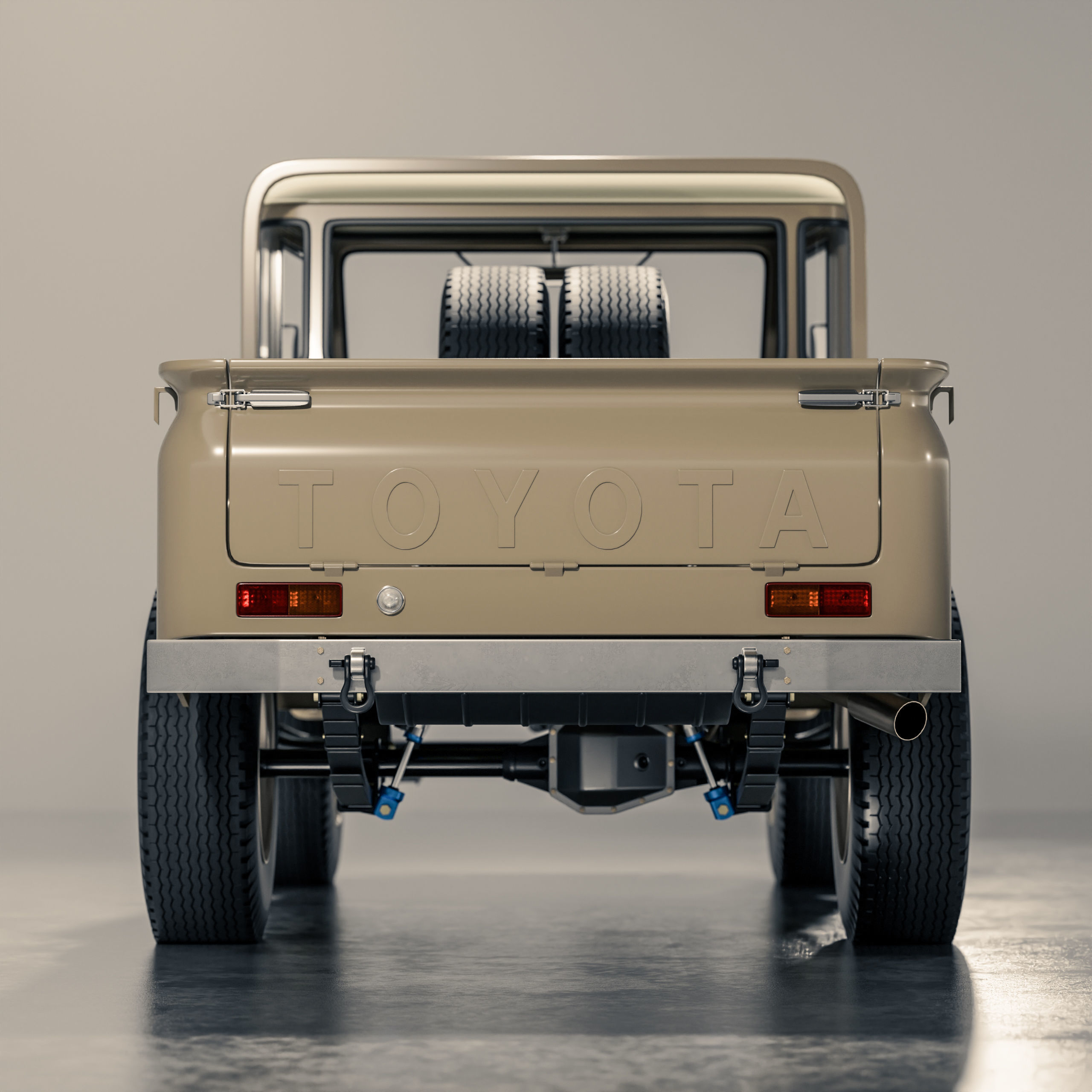 Toyota FJ45 Restomod Vintage Style 3D model_4