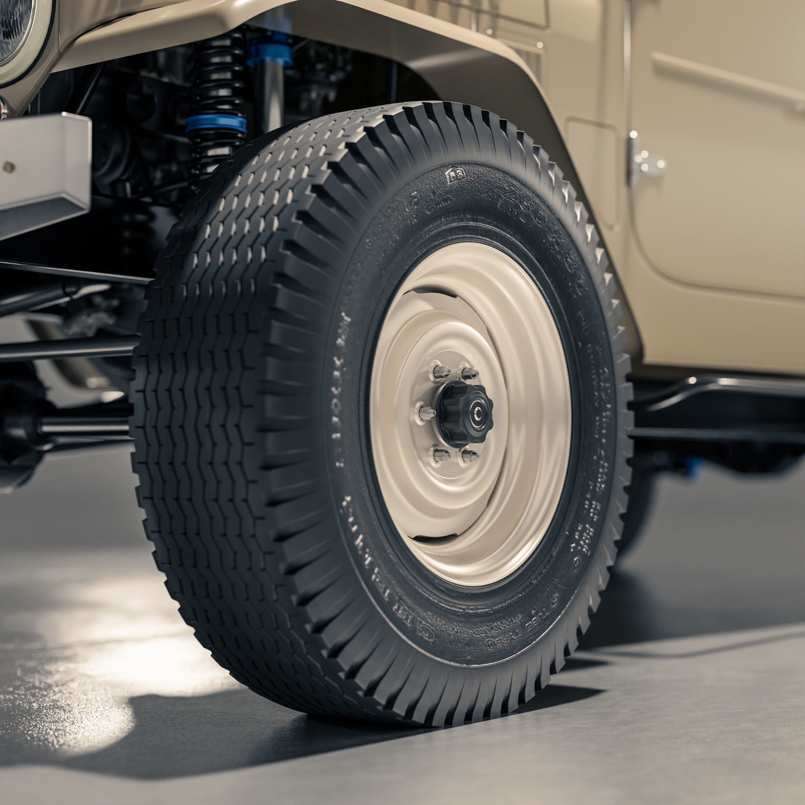 Toyota FJ45 Restomod Vintage Style 3D model_7