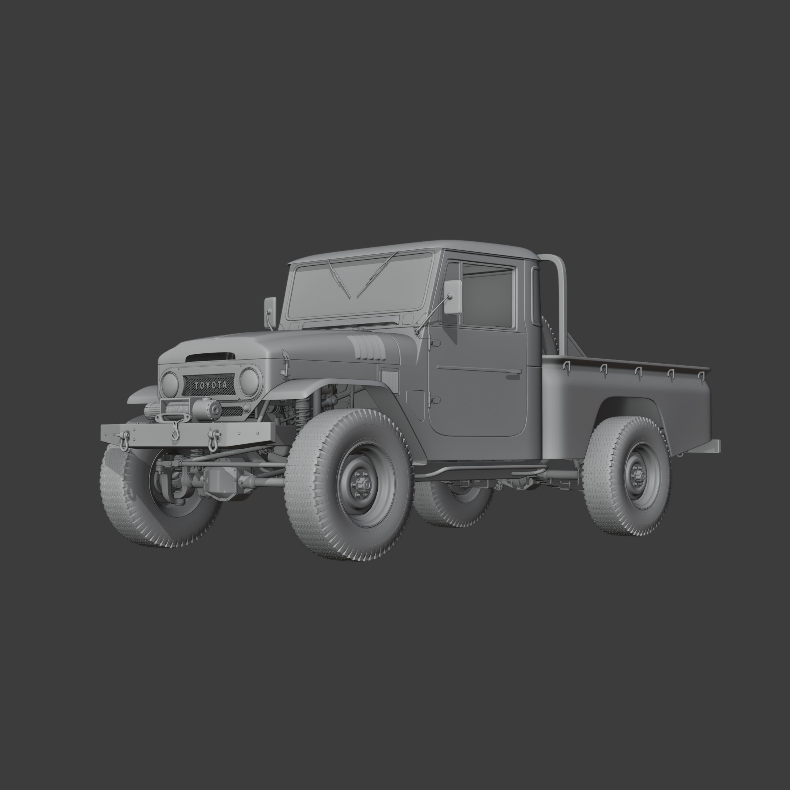Toyota FJ45 Restomod Vintage Style 3D model_10