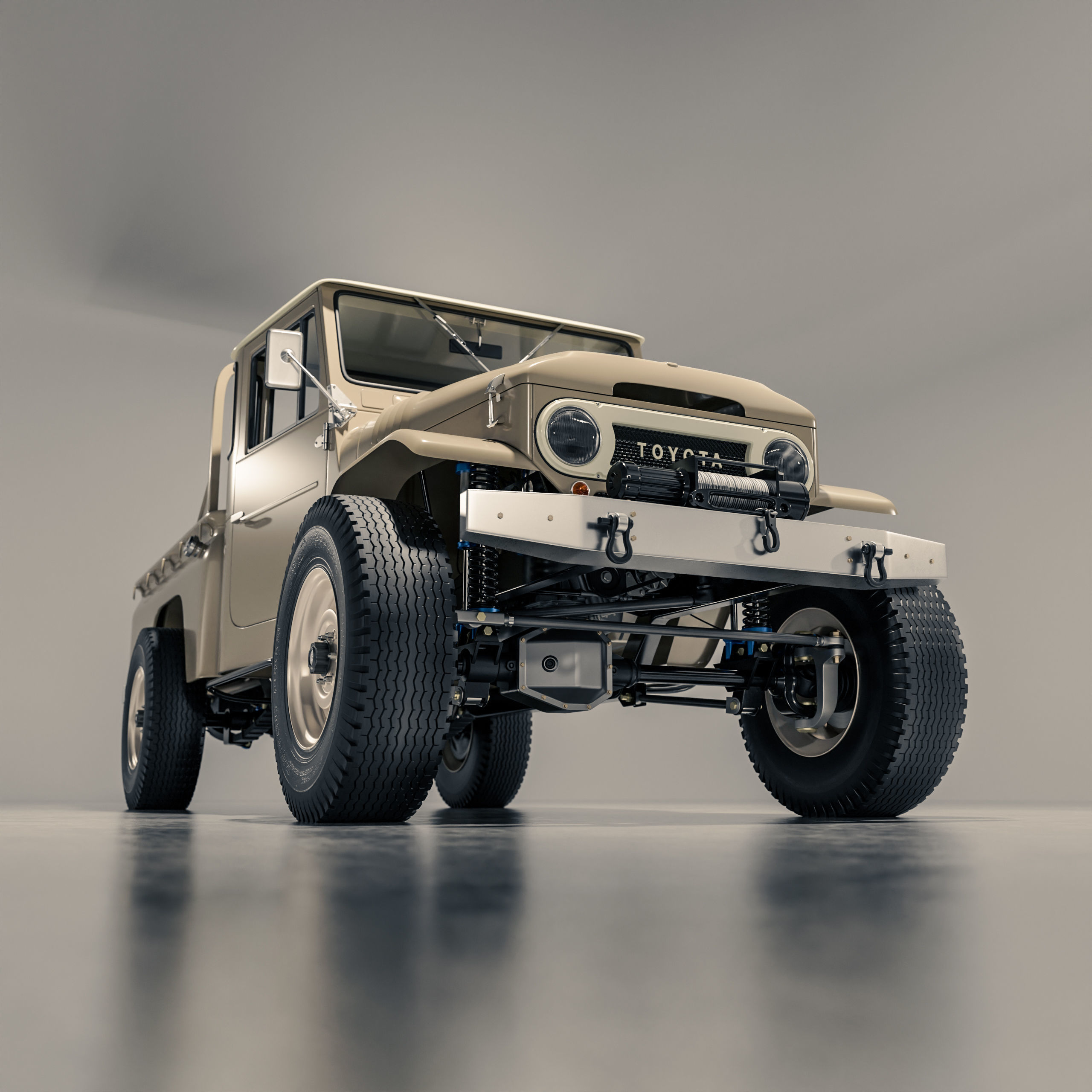 Toyota FJ45 Restomod Vintage Style 3D model_5