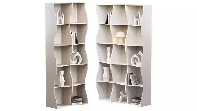 Wavy rack set Decorative shelves