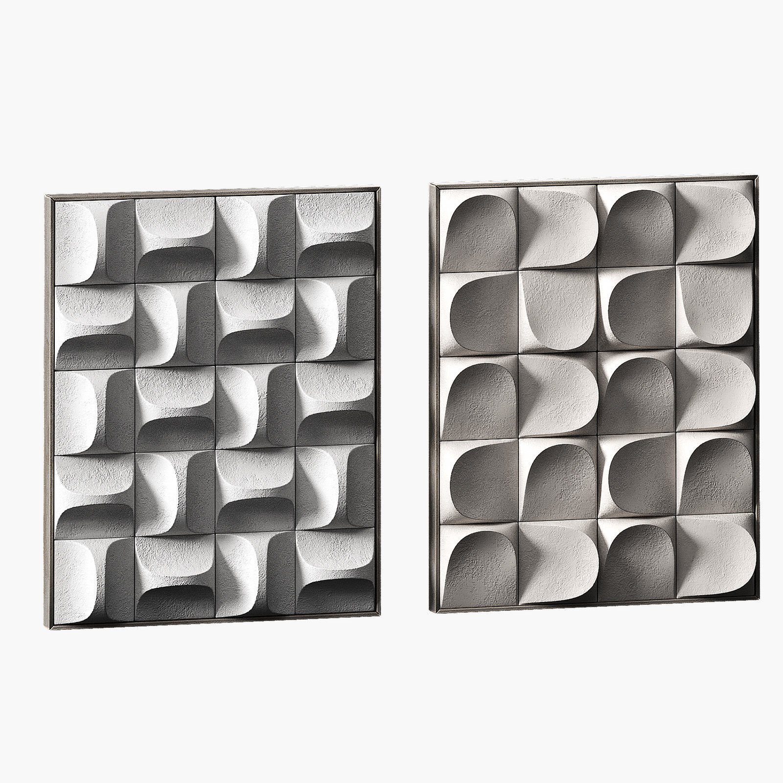 Wall art Geometry Modern minimalist interior decor 3D model_4