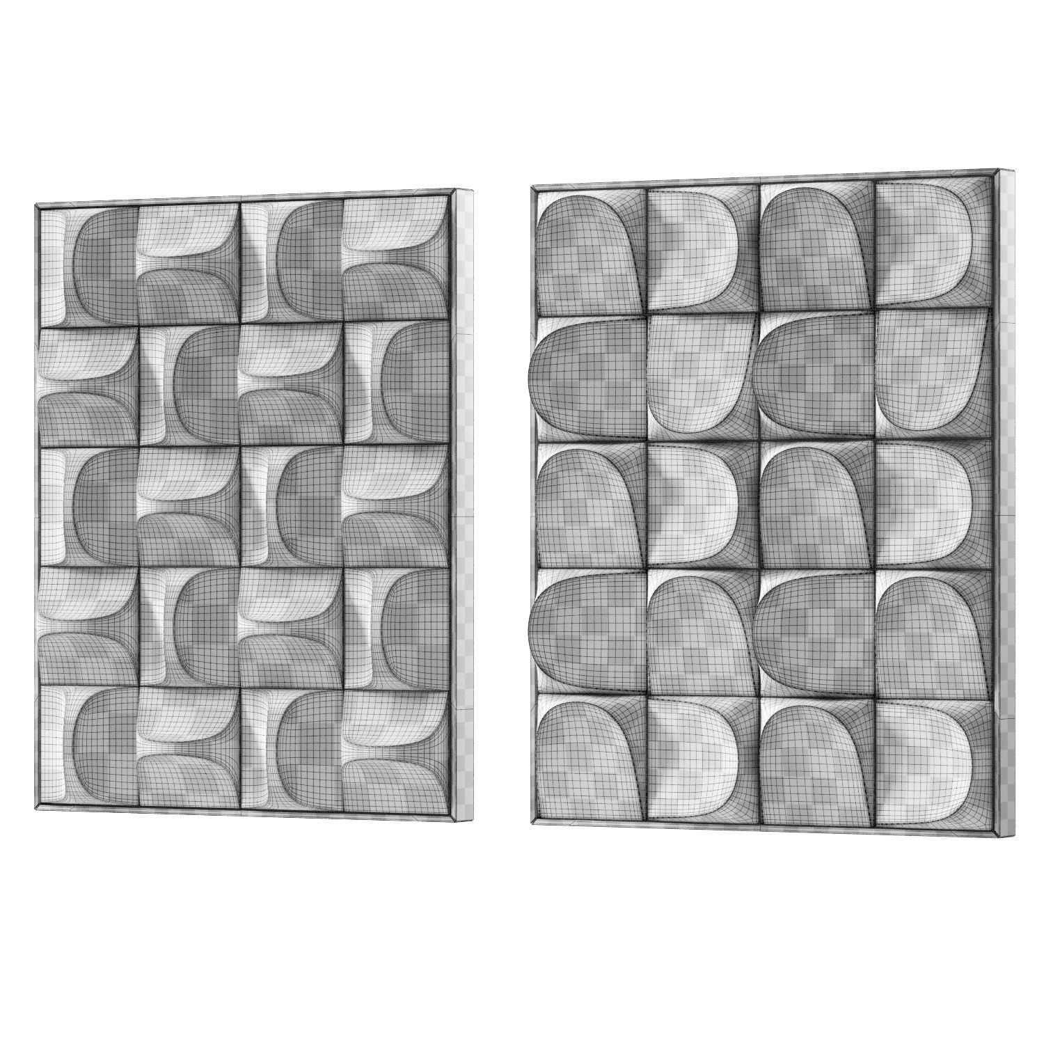 Wall art Geometry Modern minimalist interior decor 3D model_5