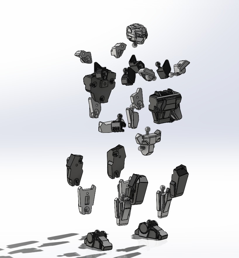 The robot model can flexibly move its joints 3D print model_5