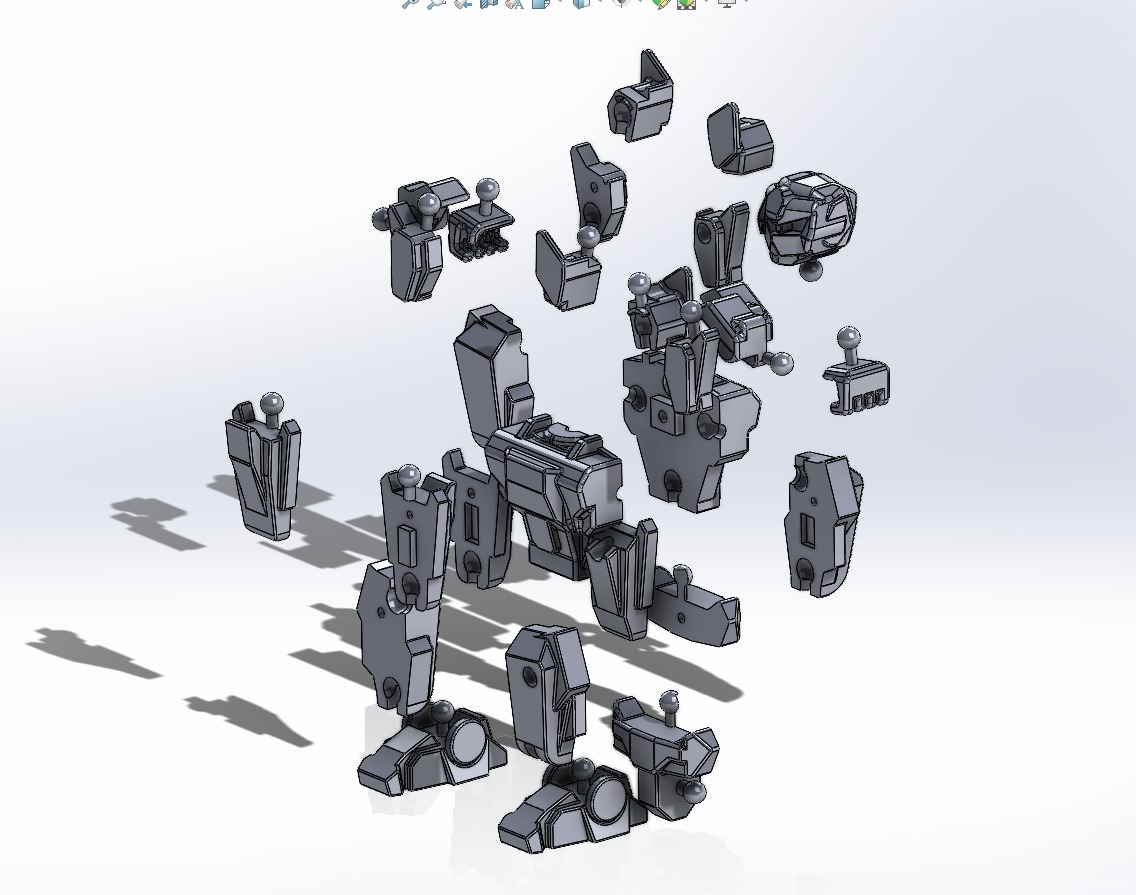 The robot model can flexibly move its joints 3D print model_3