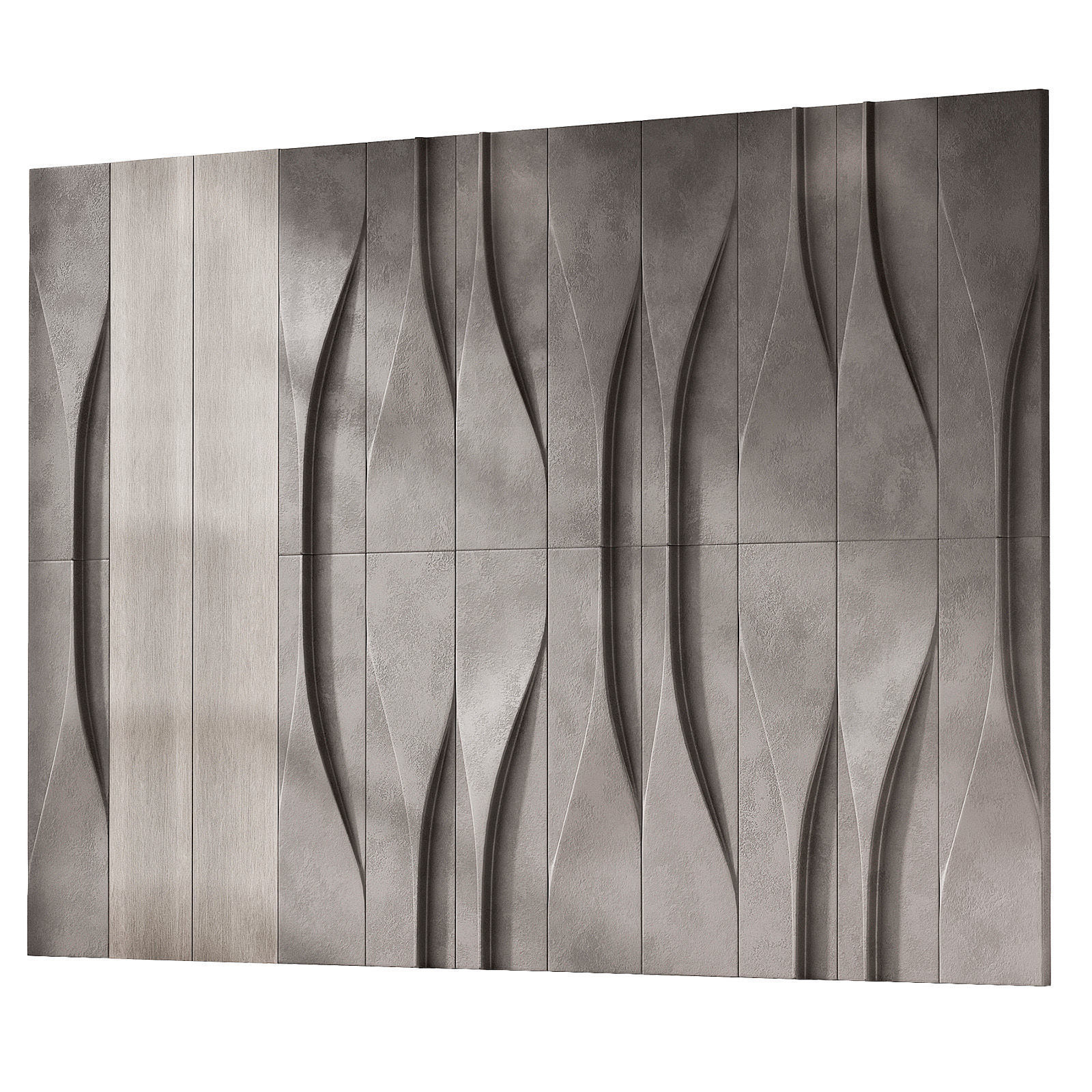 Wall decorative composition Modern panelling 2 3D model_1