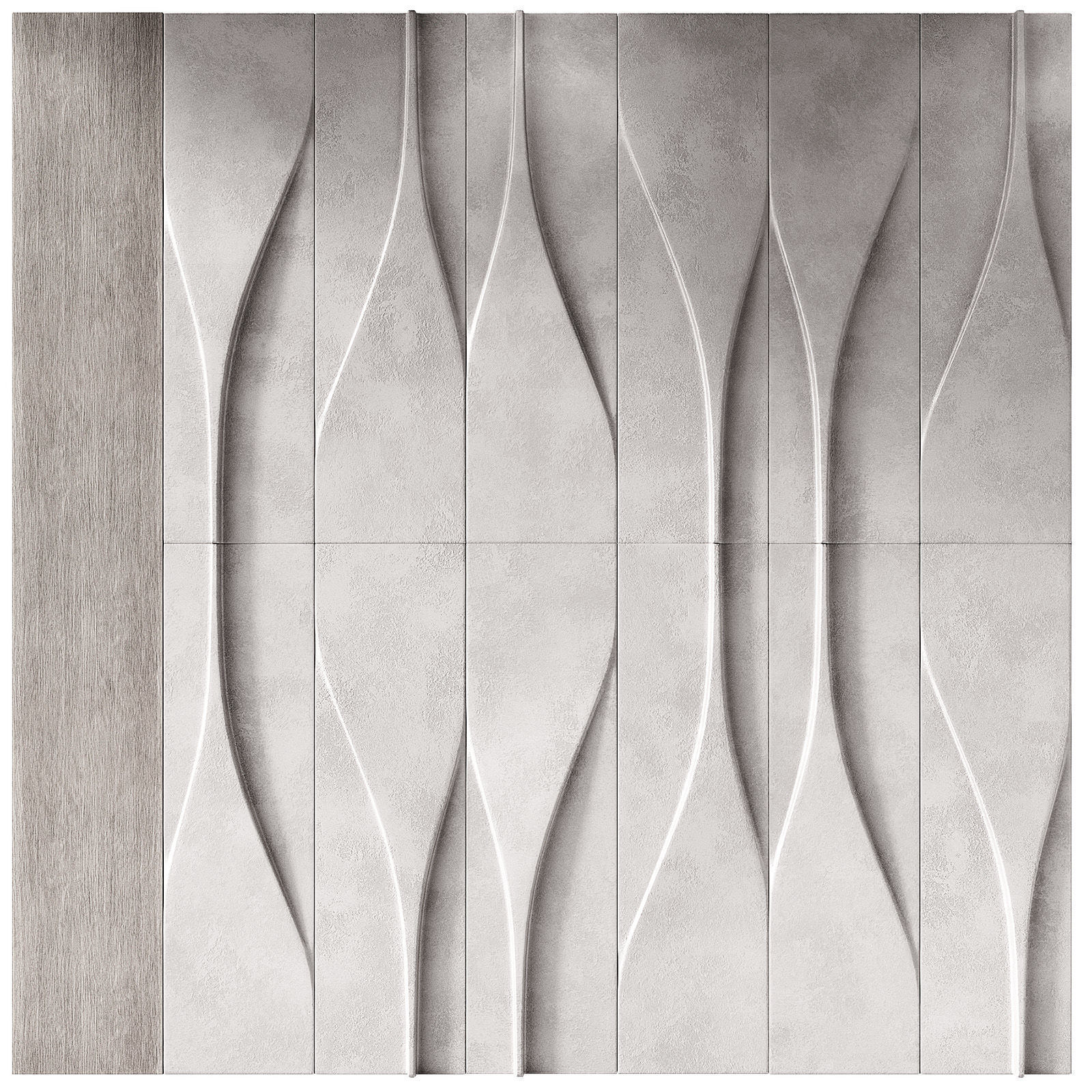 Wall decorative composition Modern panelling 2 3D model_3