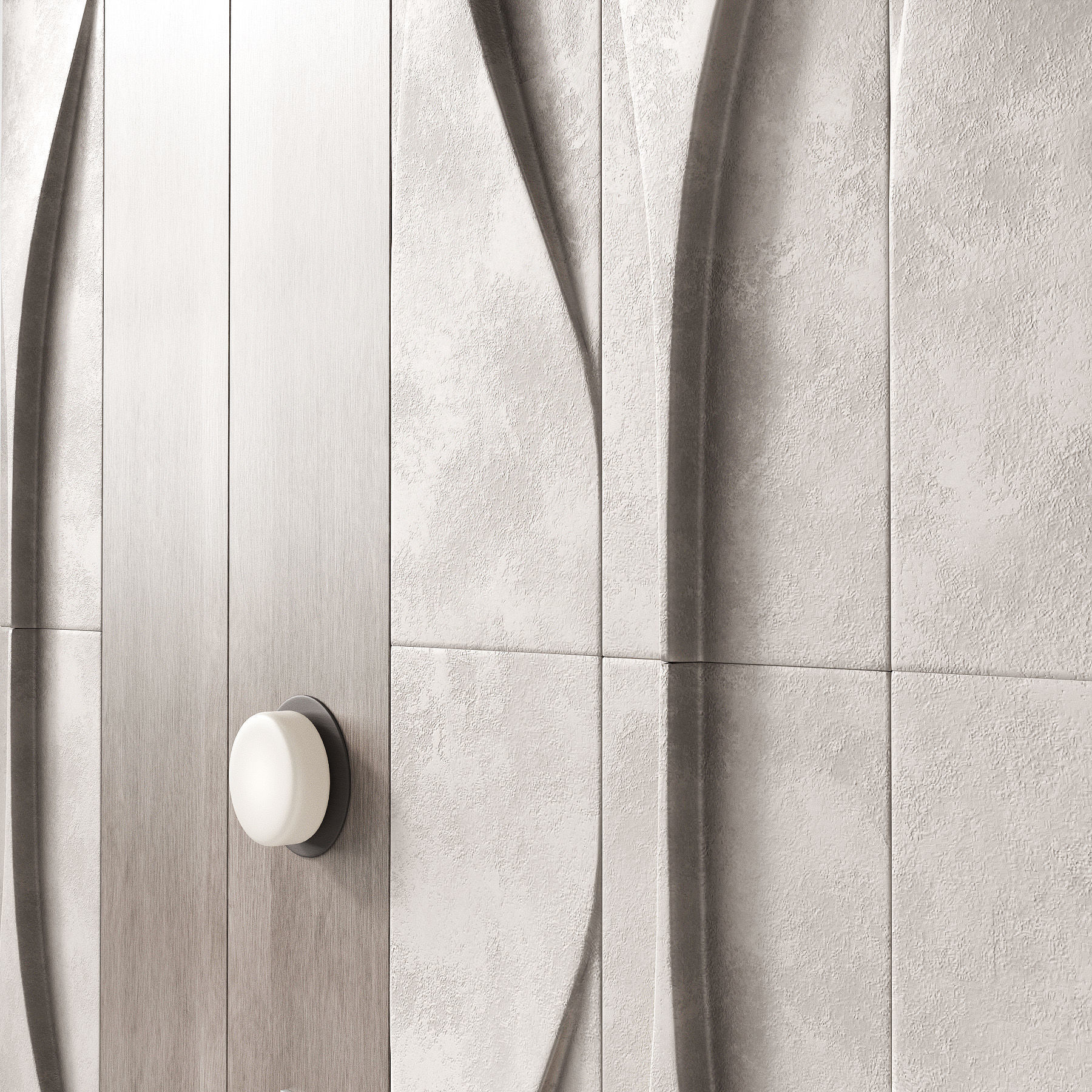 Wall decorative composition Modern panelling 3D model_4