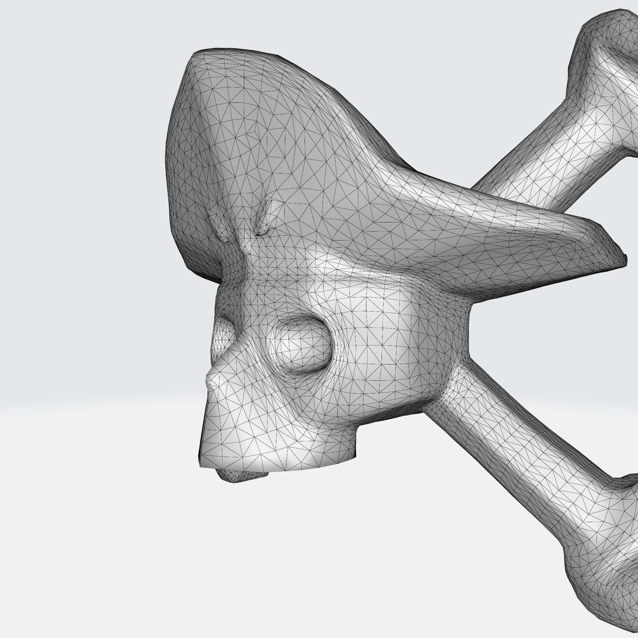 Pirate skull with crossbones 3D model_5