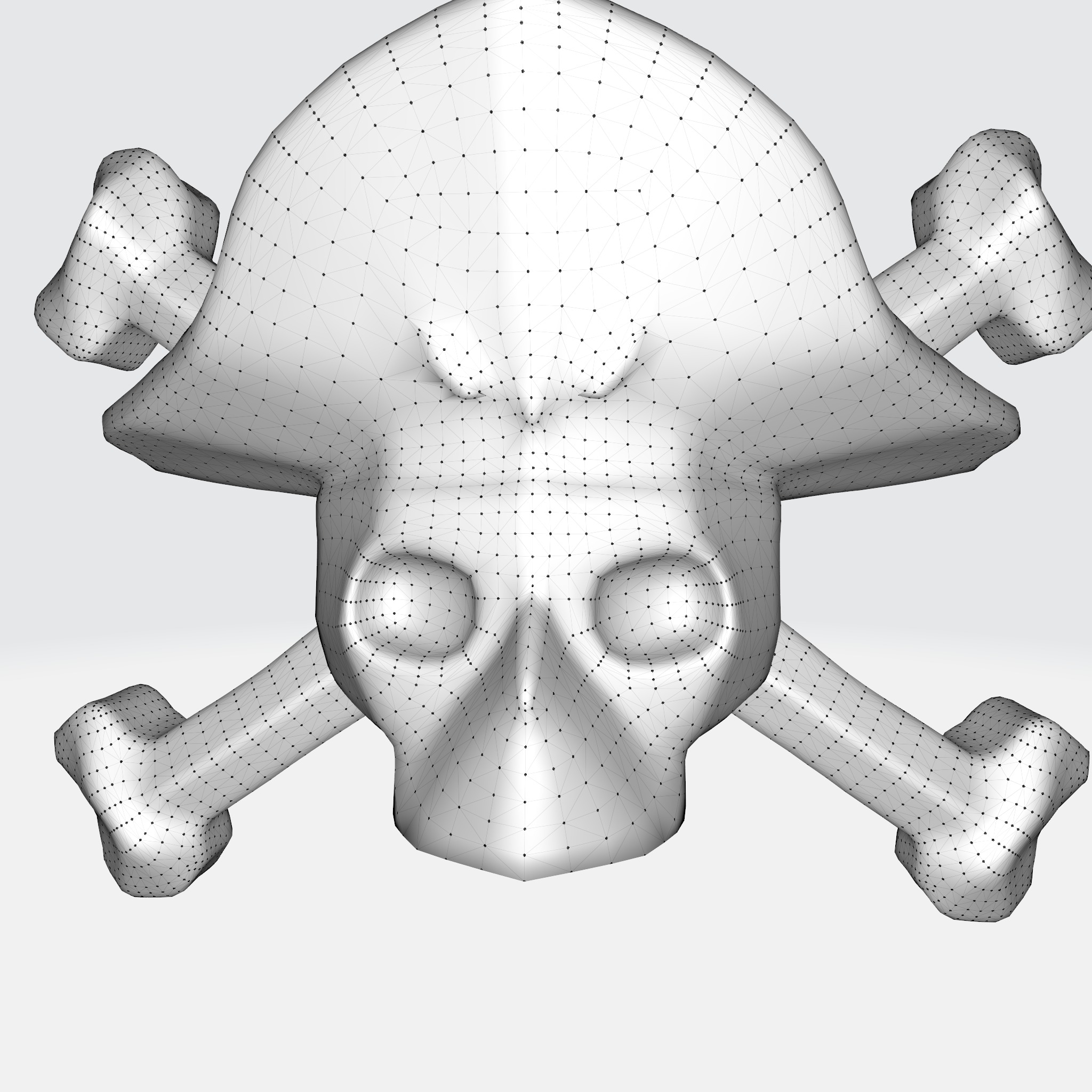 Pirate skull with crossbones 3D model_8