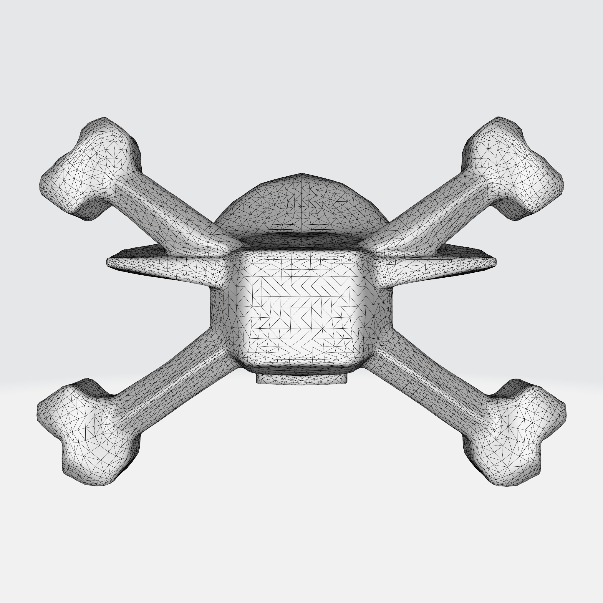 Pirate skull with crossbones 3D model_7