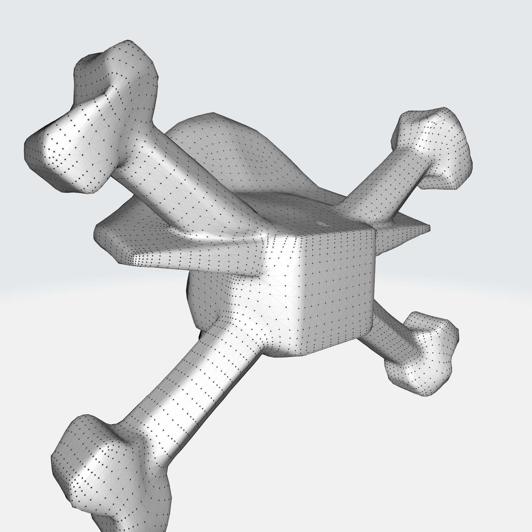 Pirate skull with crossbones 3D model_10