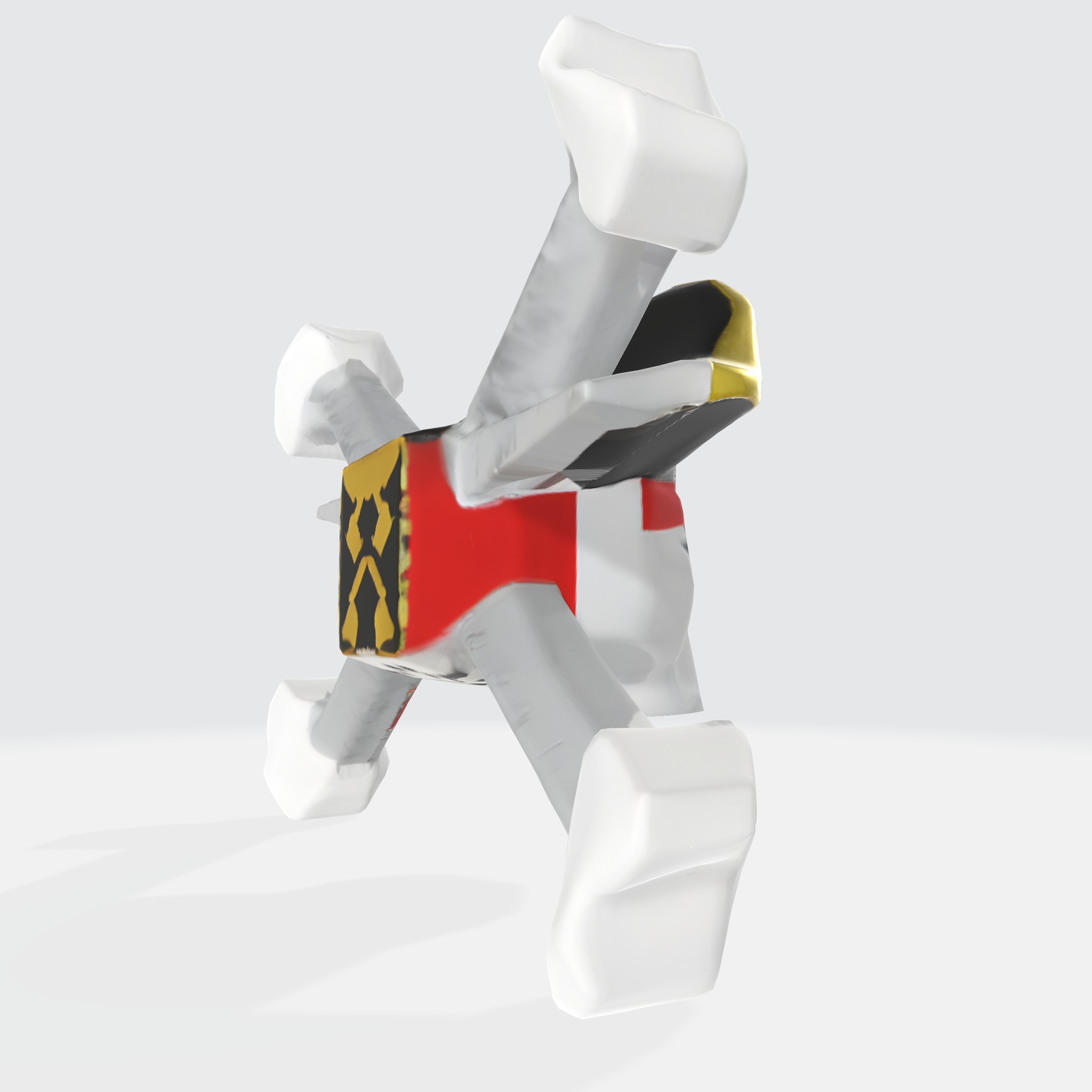 Pirate skull with crossbones 3D model_2