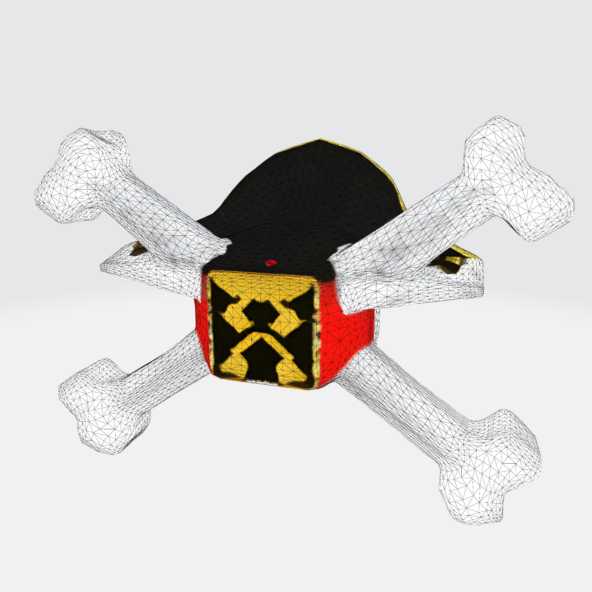 Pirate skull with crossbones 3D model_13