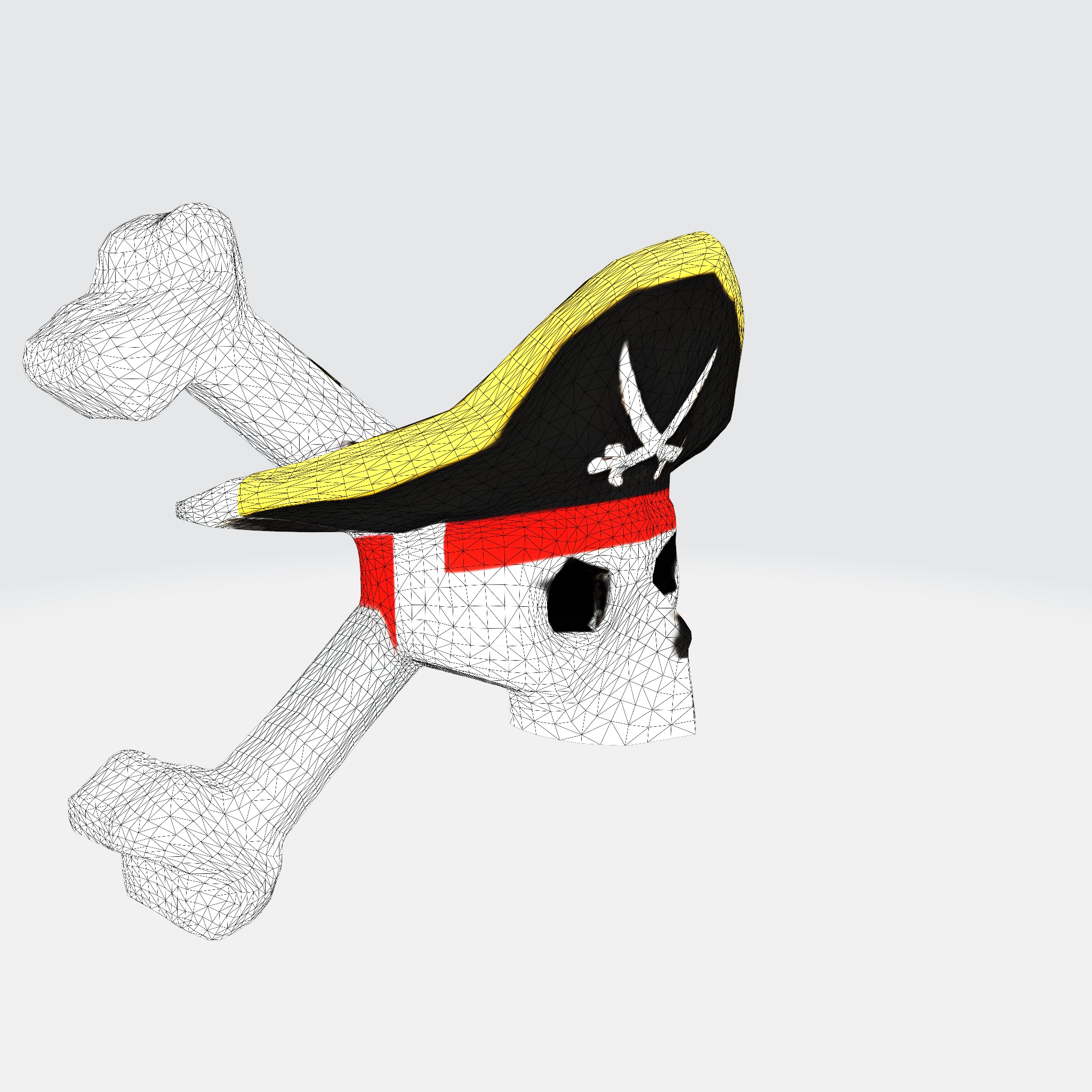 Pirate skull with crossbones 3D model_12
