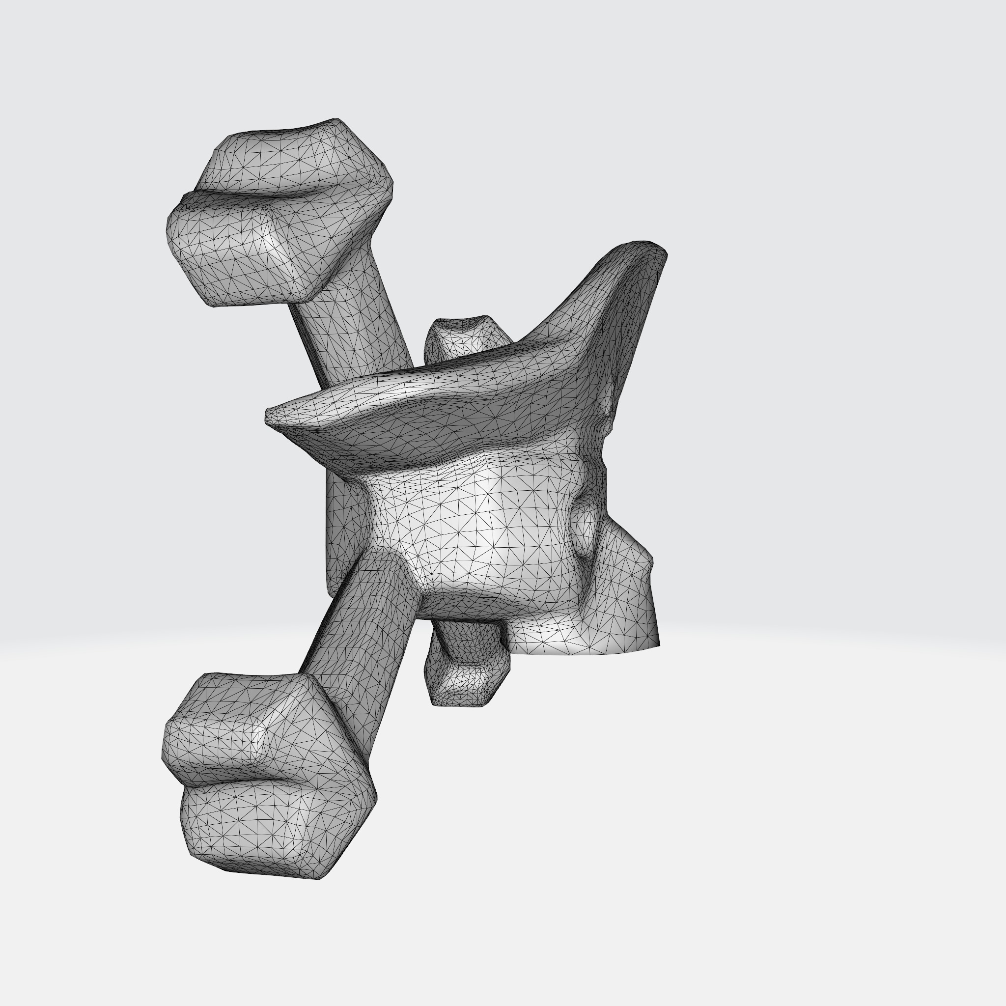 Pirate skull with crossbones 3D model_6