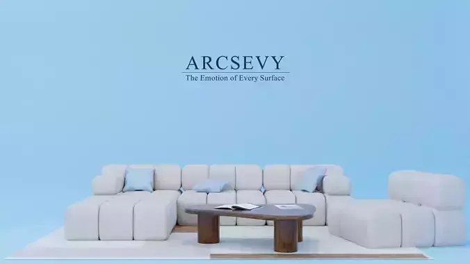 Modern Beige Cloud Sofa Set