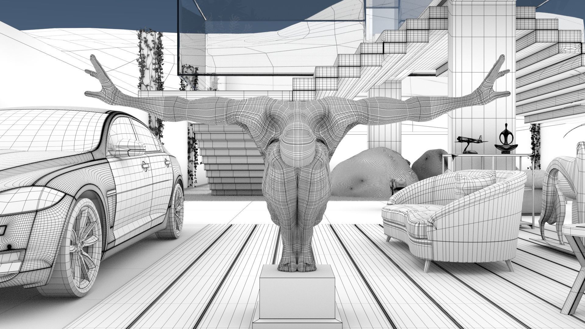 laos Brazilian Style Arch 3D model_10