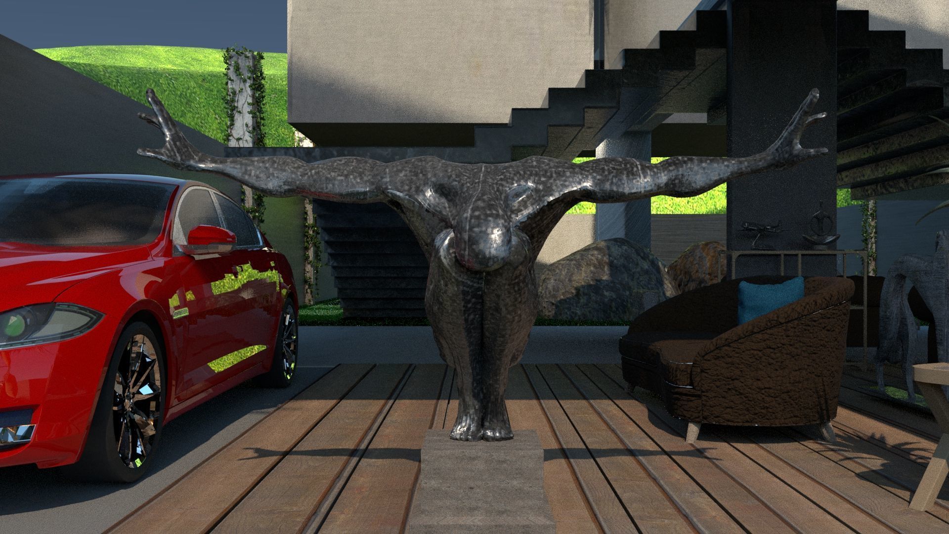 laos Brazilian Style Arch 3D model_4