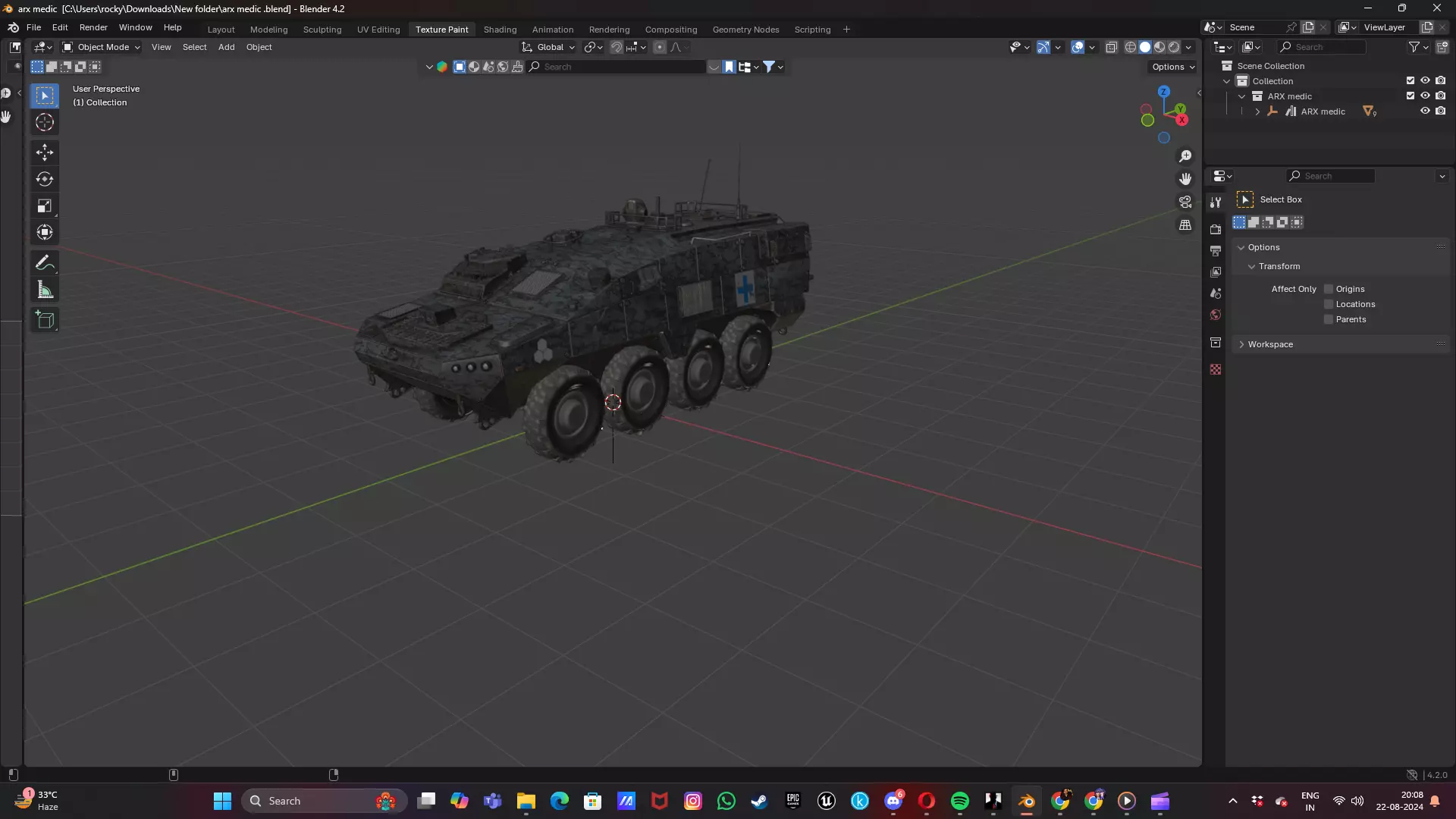 arx medic vehicle  Low-poly 3D model_0