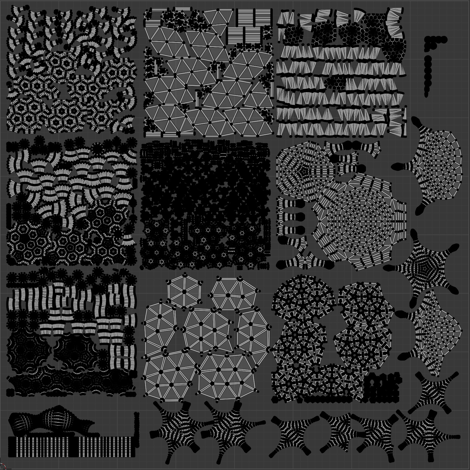 Collection of viruses and cells Low-poly 3D model_15