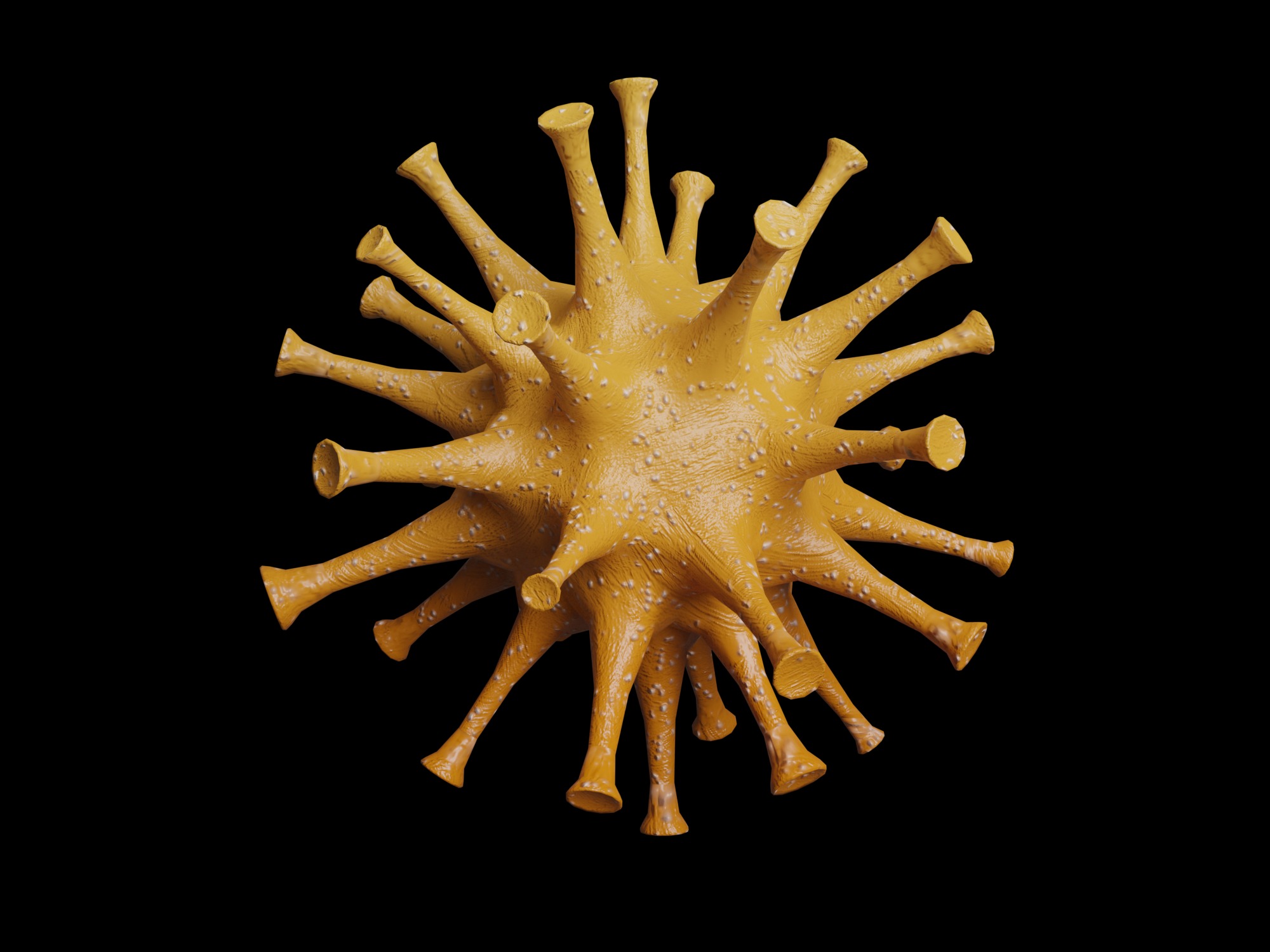 Collection of viruses and cells Low-poly 3D model_8