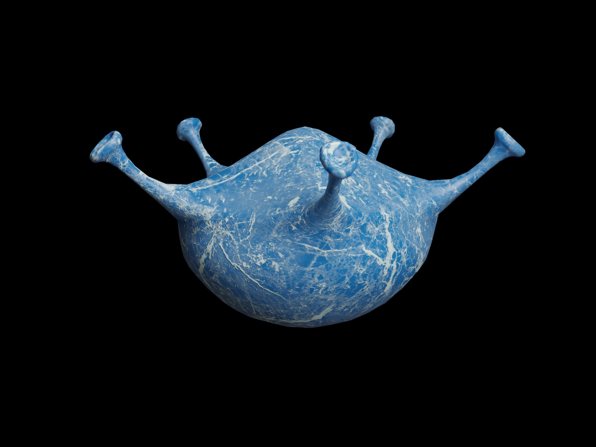 Collection of viruses and cells Low-poly 3D model_7