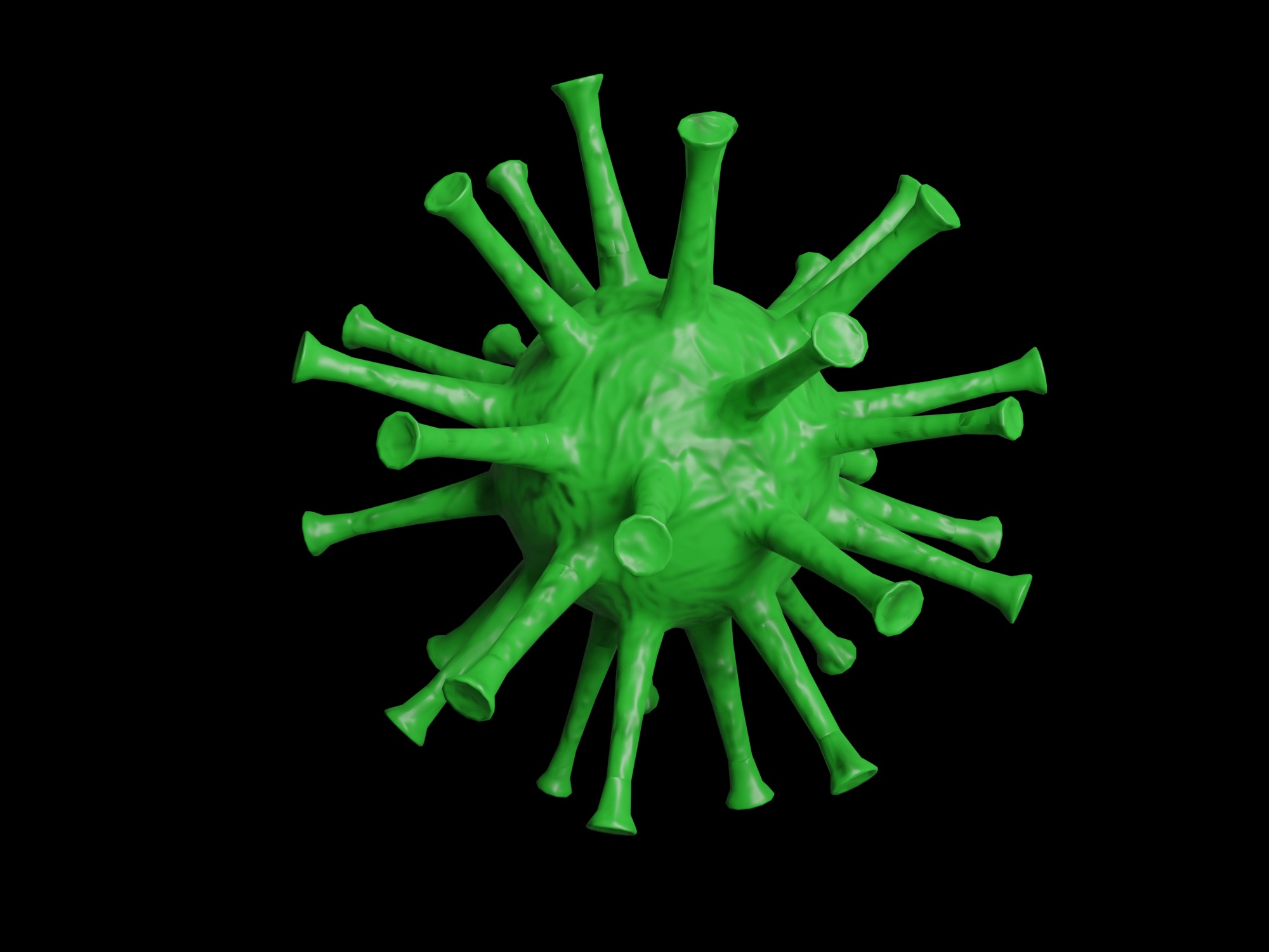 Collection of viruses and cells Low-poly 3D model_12