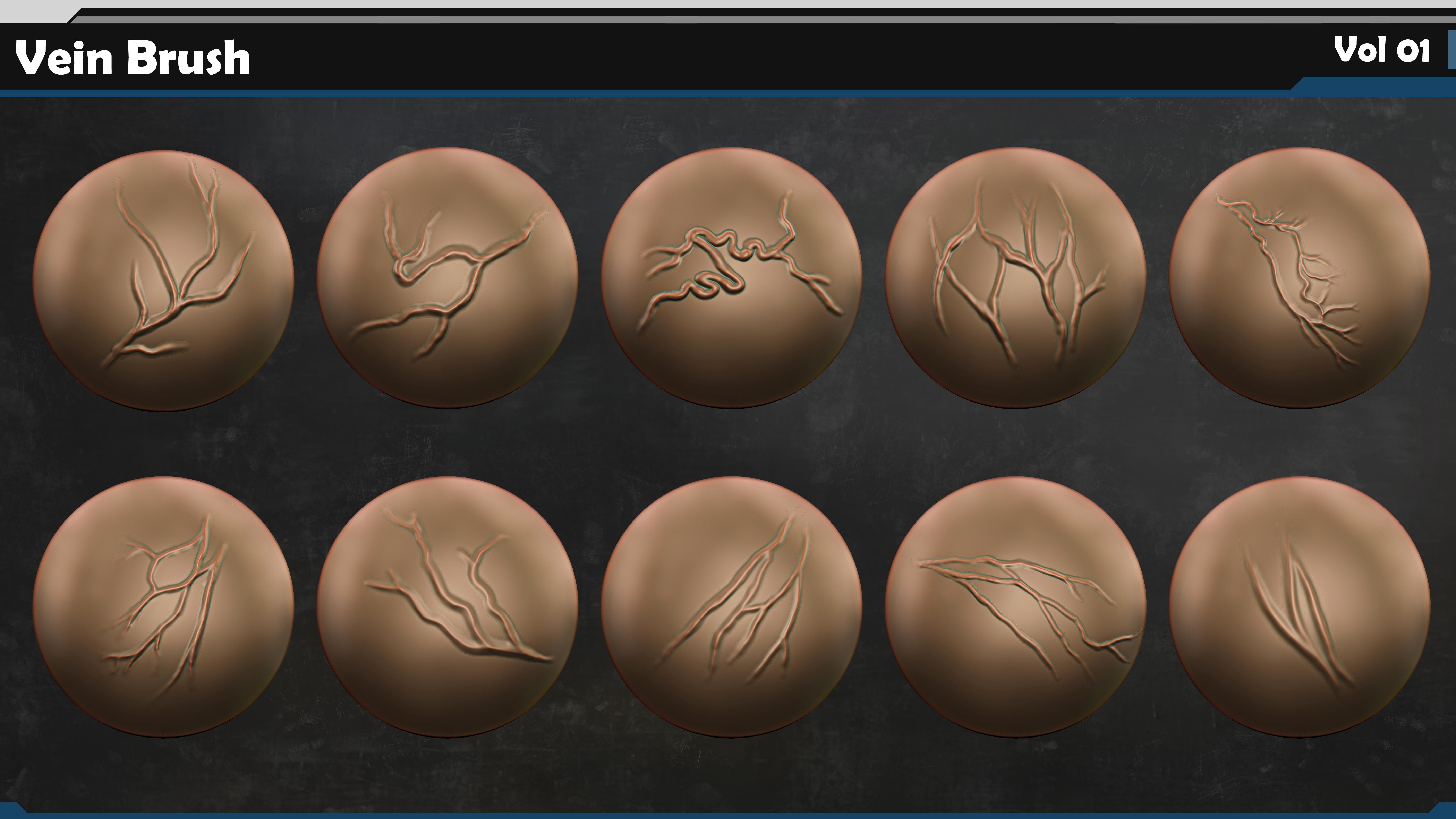 Vein VDM Brush Vol 01 3D model_1