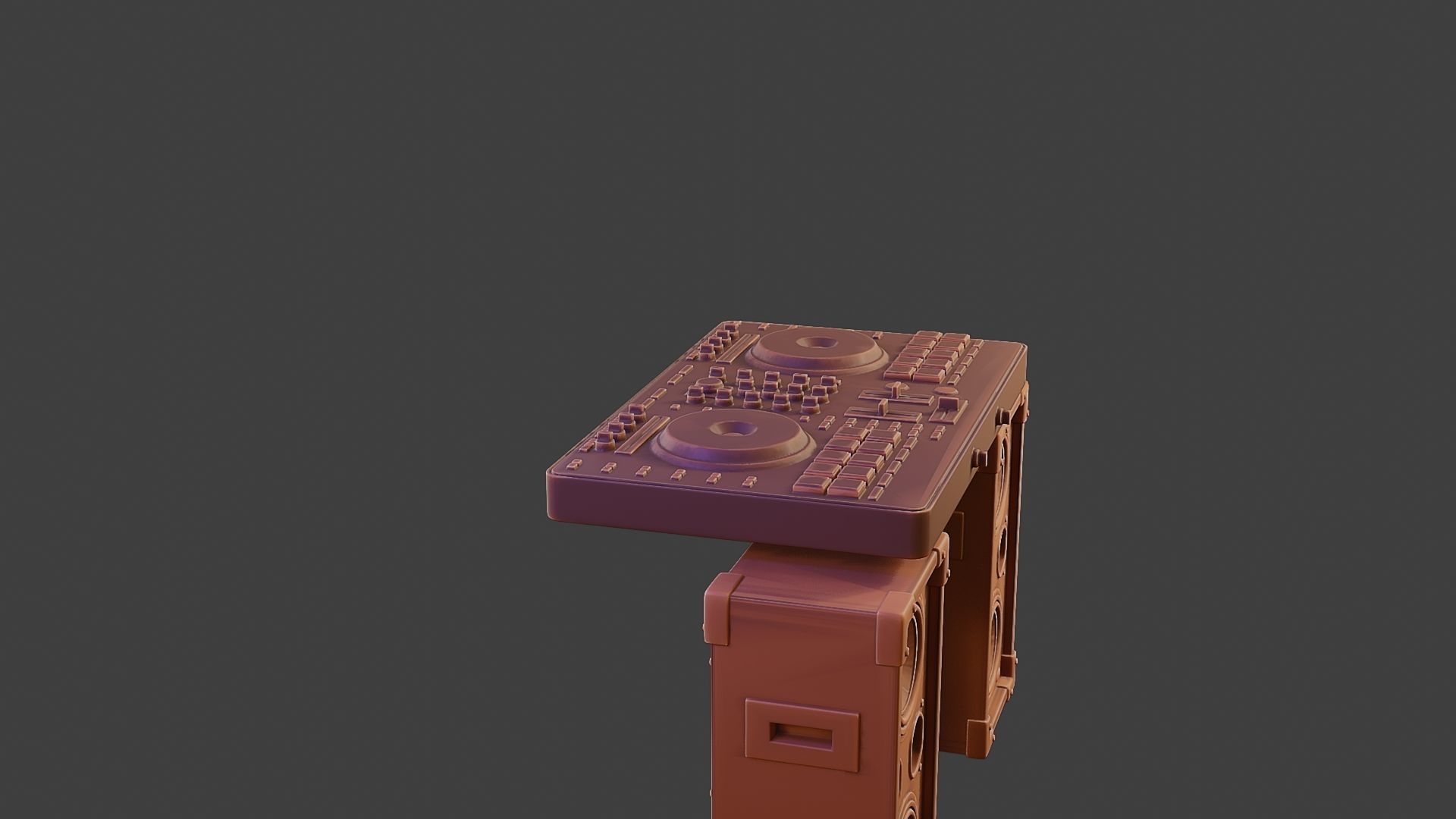 Speakers and mixing Desk for DJ 3D print model_30