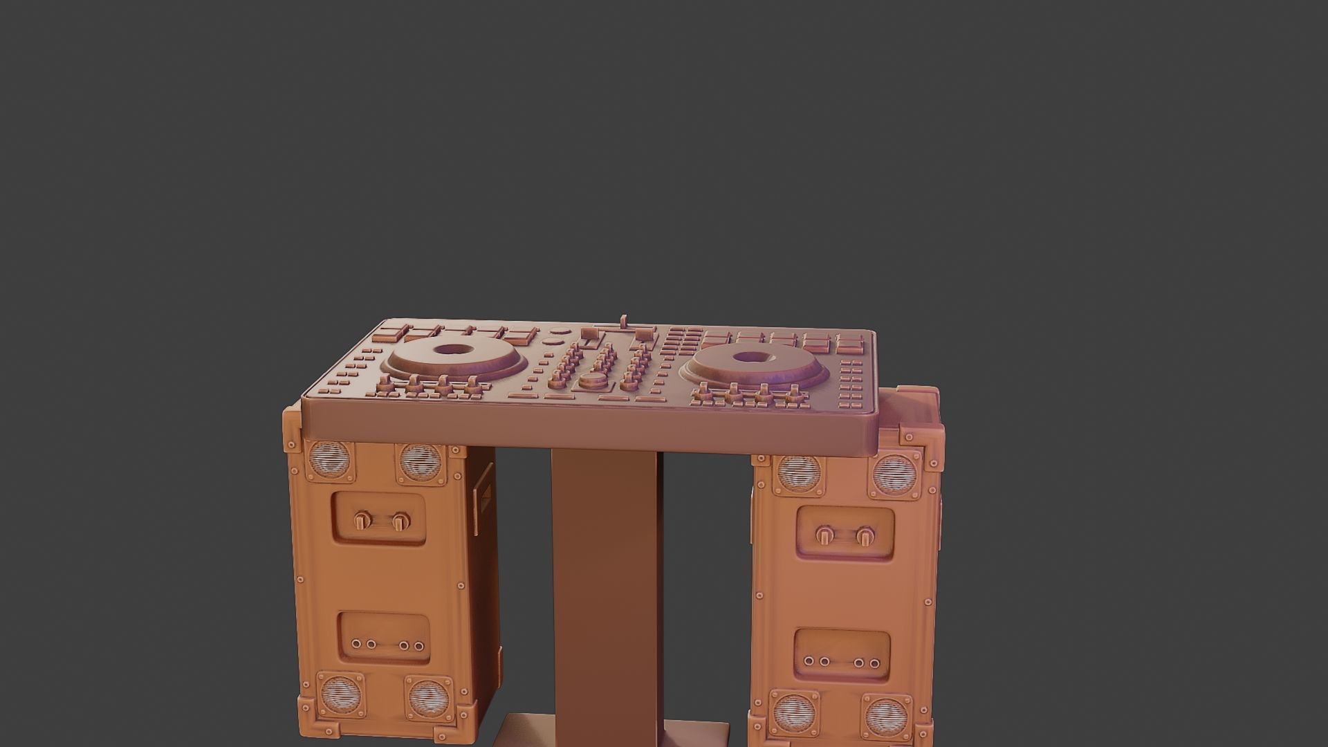 Speakers and mixing Desk for DJ 3D print model_25