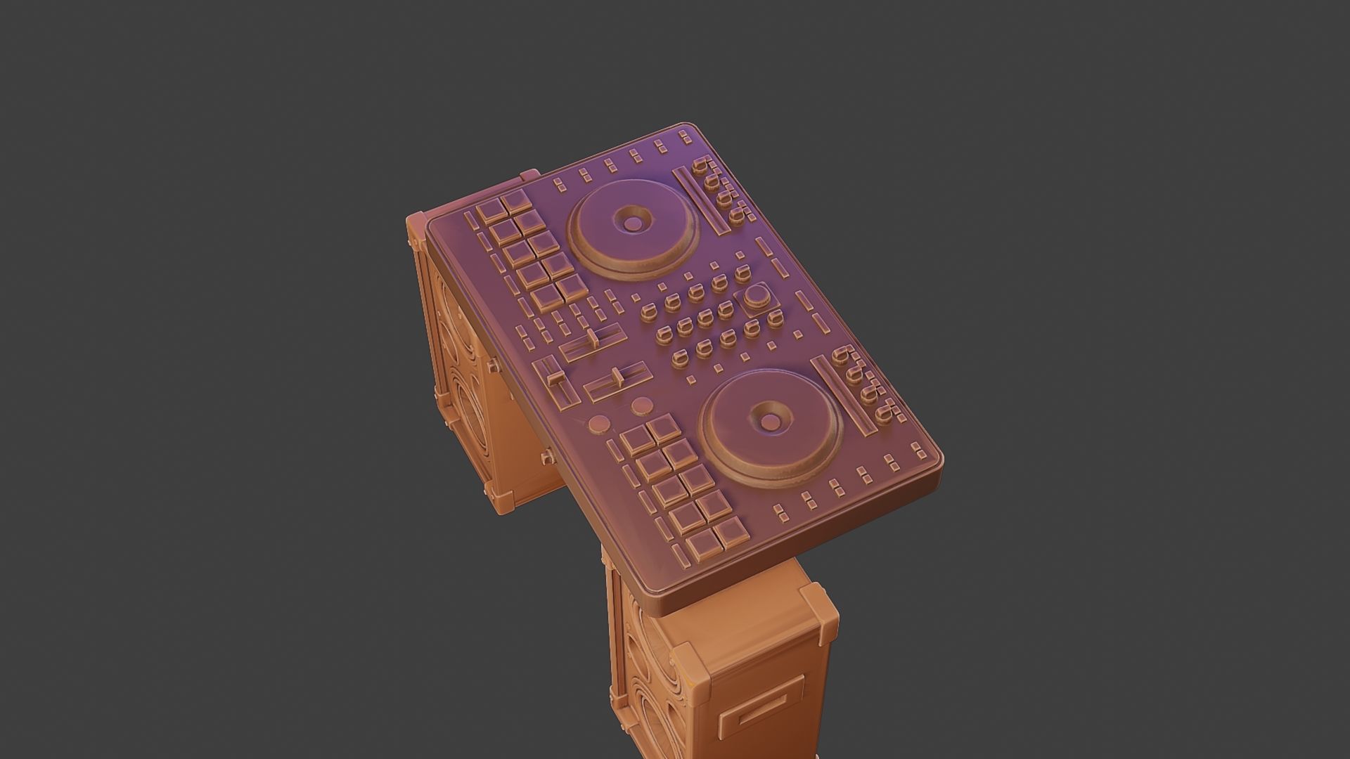 Speakers and mixing Desk for DJ 3D print model_15