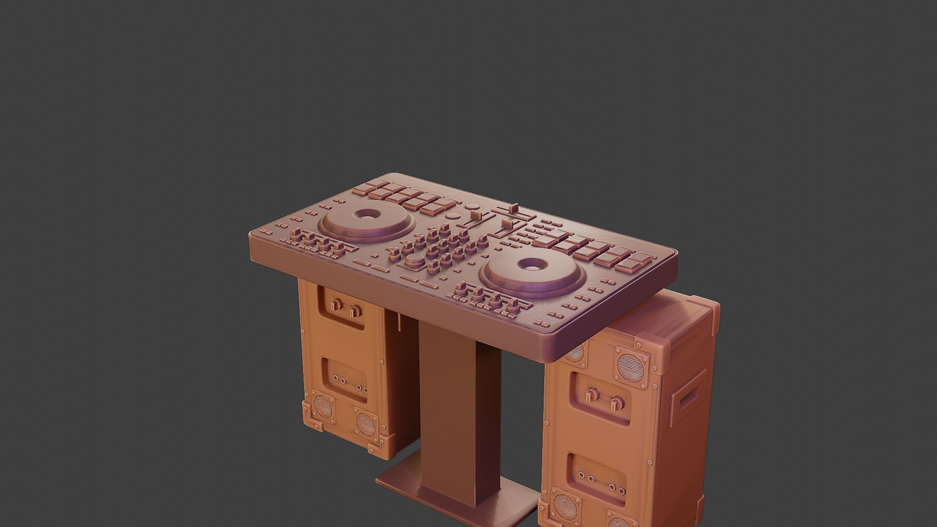 Speakers and mixing Desk for DJ 3D print model_24