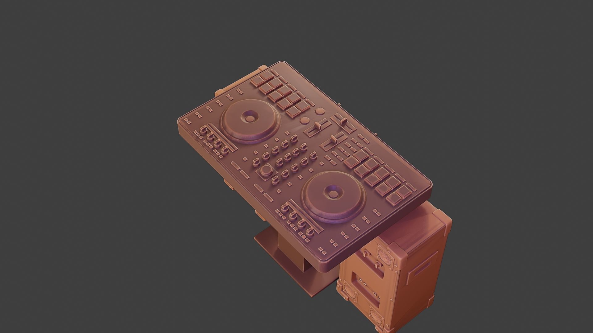 Speakers and mixing Desk for DJ 3D print model_22