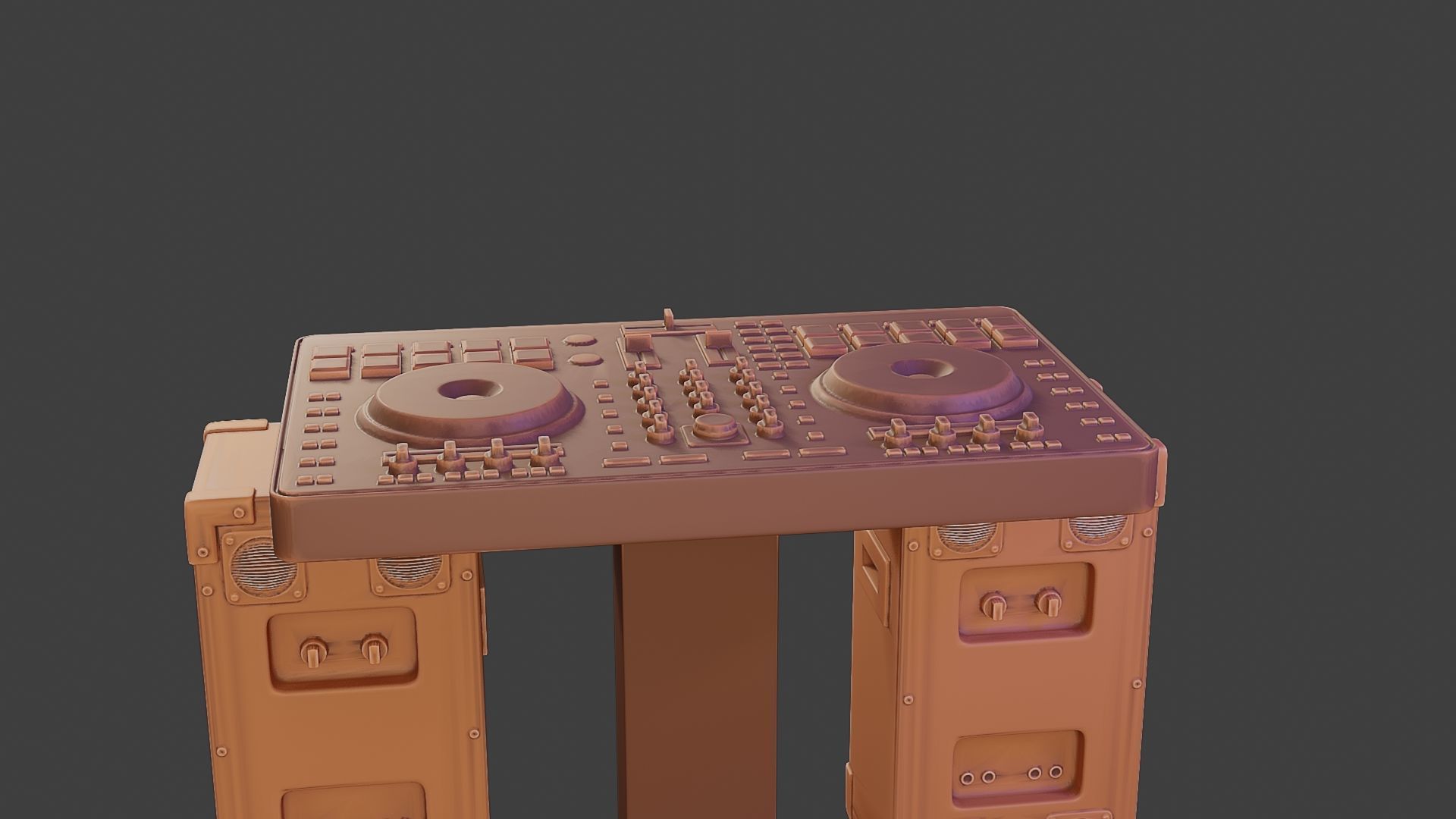 Speakers and mixing Desk for DJ 3D print model_21