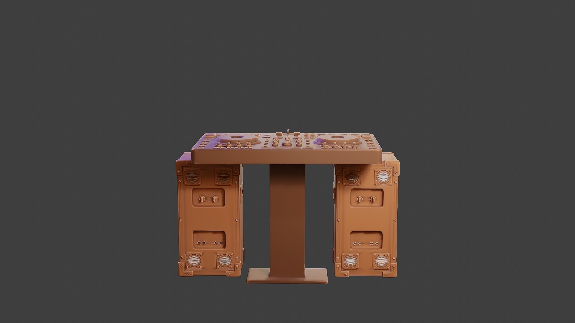 Speakers and mixing Desk for DJ 3D print model_6