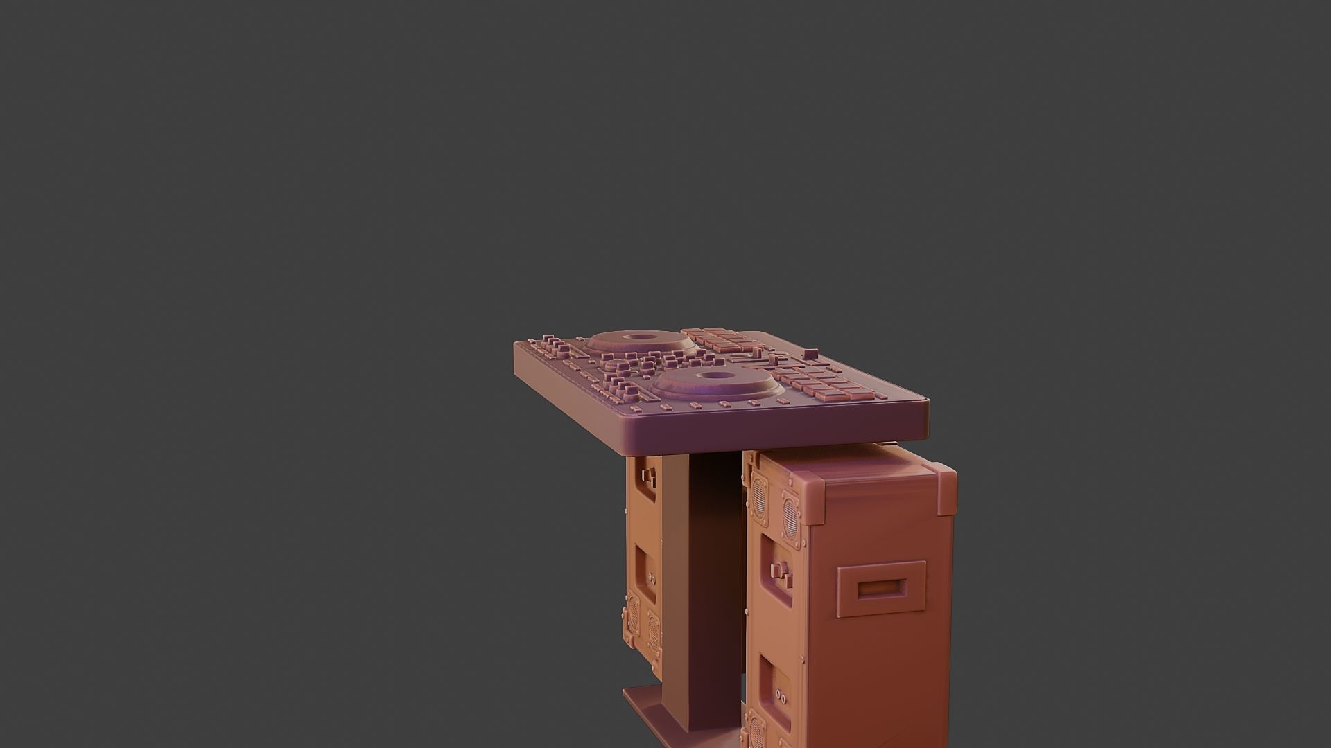 Speakers and mixing Desk for DJ 3D print model_31