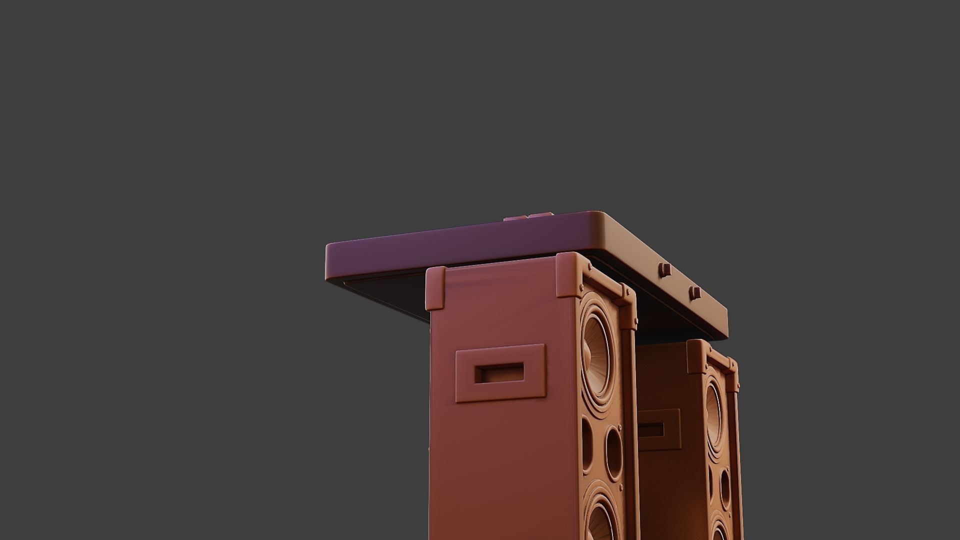 Speakers and mixing Desk for DJ 3D print model_29