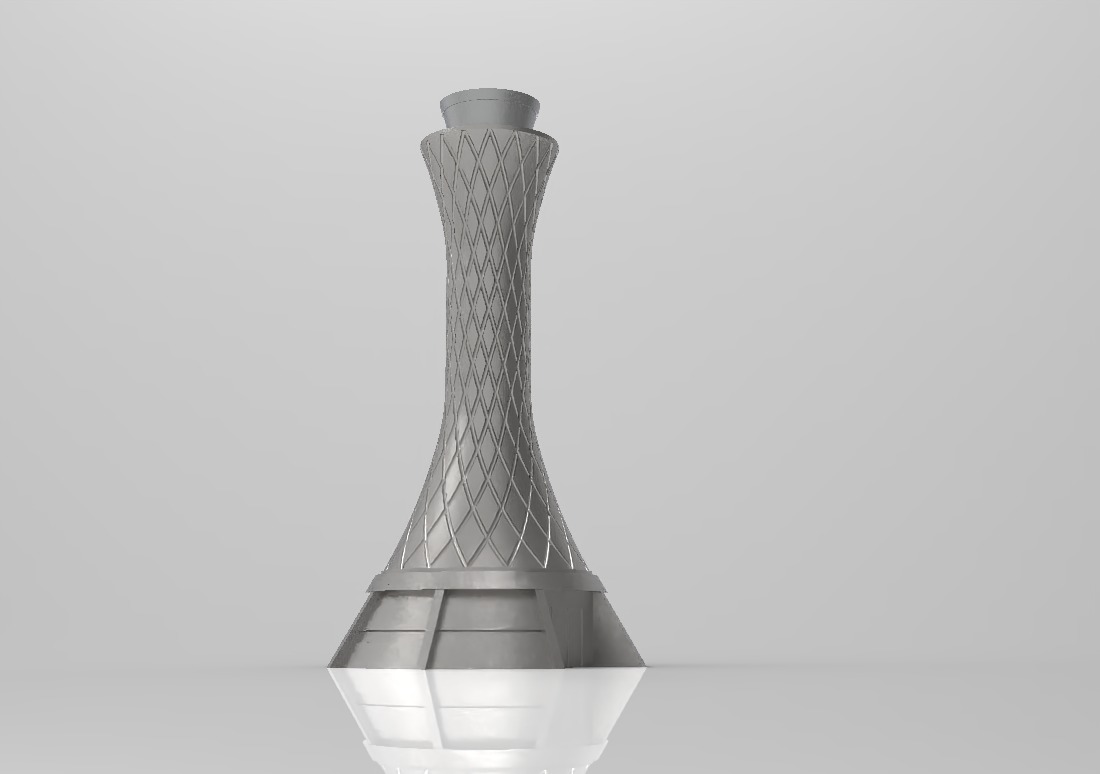 Edinburgh Tower - Airport ATC - 3d Printable file 3D print model_4