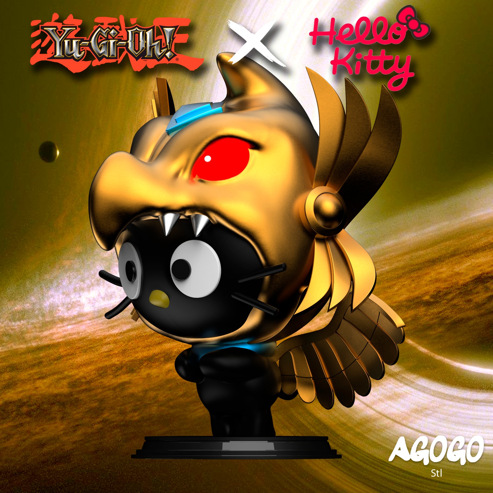 CHOCOCAT - WINGED DRAGON OF RA 3D print model_1