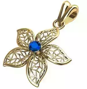 Direct Casting Flower Pendant Texture 3D print model 