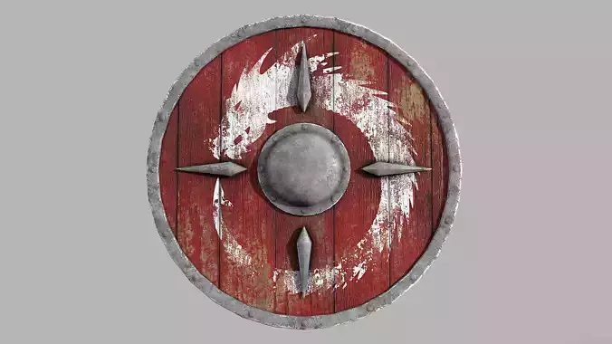 Viking shield Free low-poly 3D model